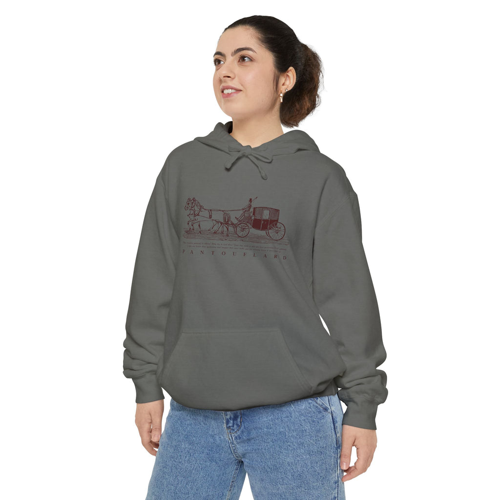 Old Money Equestrian Heritage Hoodie - The Heritage Carriage I (Premium Garment-Dyed Heavyweight Fleece)