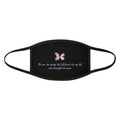 Black Floral Butterfly Spring Quote Mixed-Fabric Face Mask