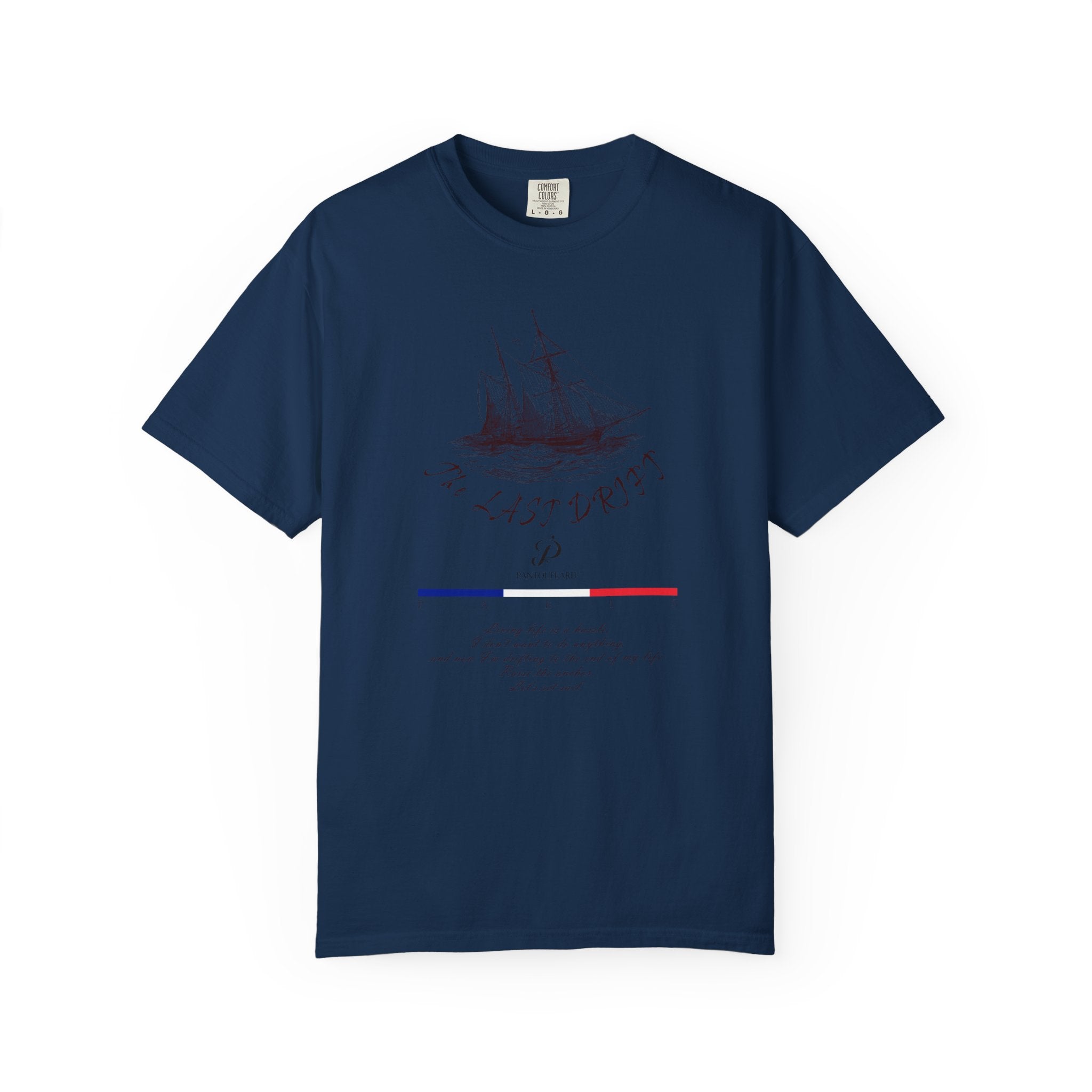 Unisex Vintage Yellow Nautical Ship The Last Drift 100% Cotton T-shirt
