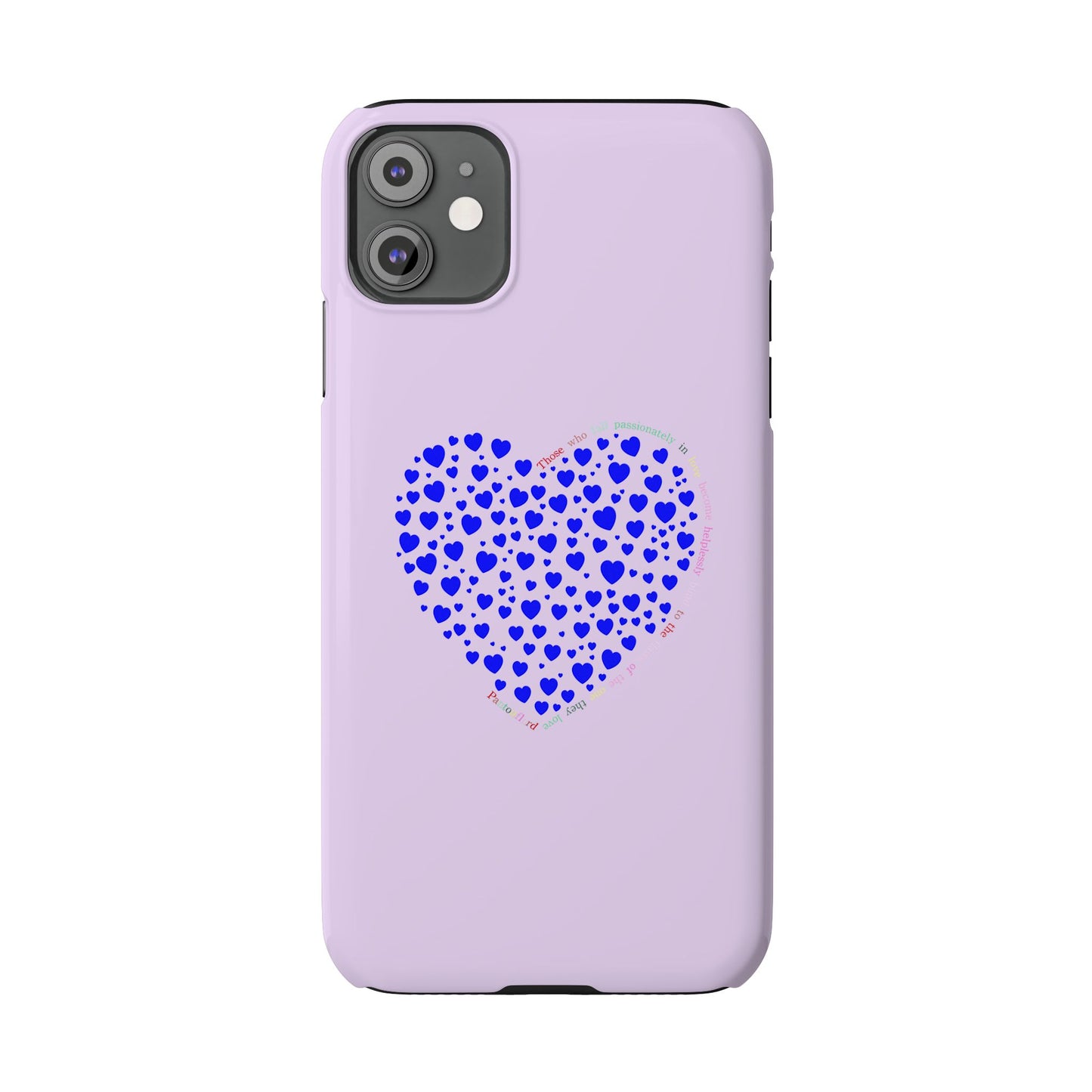 Funda delgada para iPhone Blue Heart