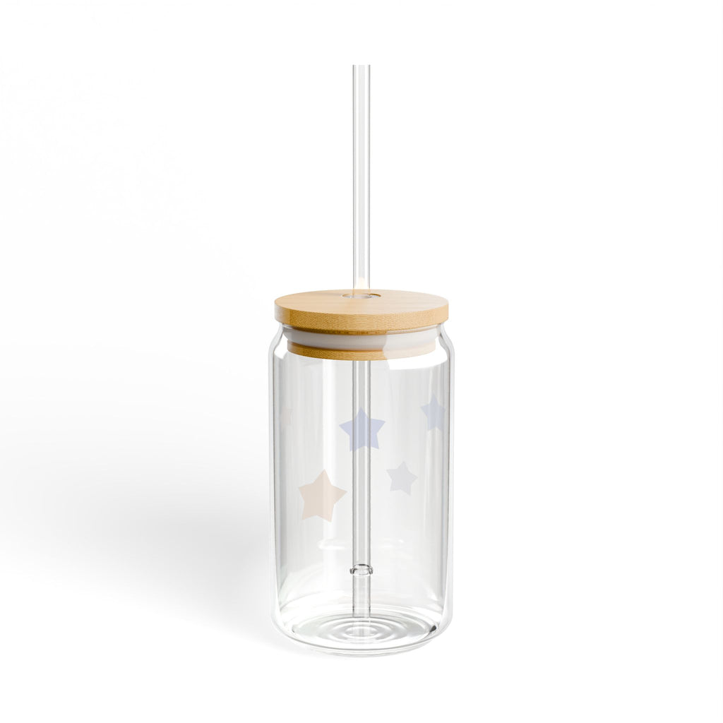 Clear Minimalist Cassiopeia Constellation Tempered Glass Sipper