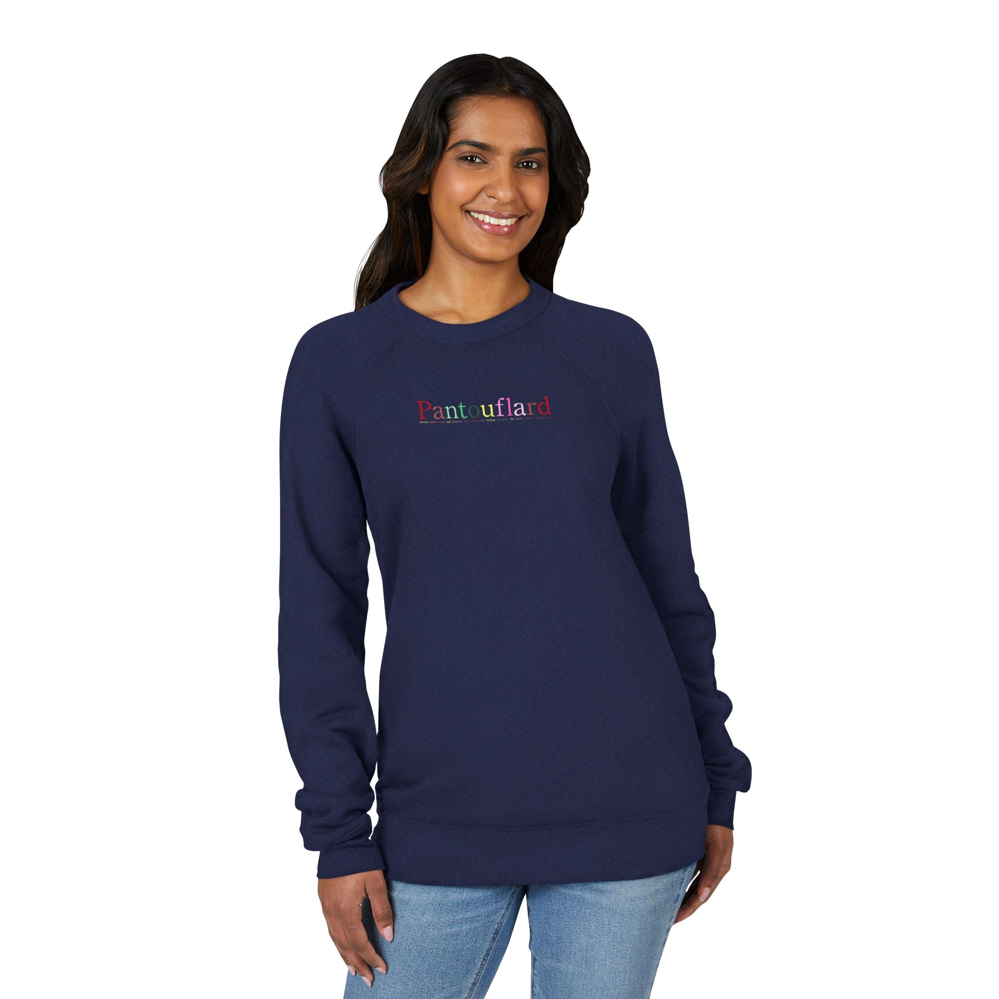 Unisex Old Money Aesthetic Raglan Sweatshirt - Colorful Logo (Premium Sponge Fleece)