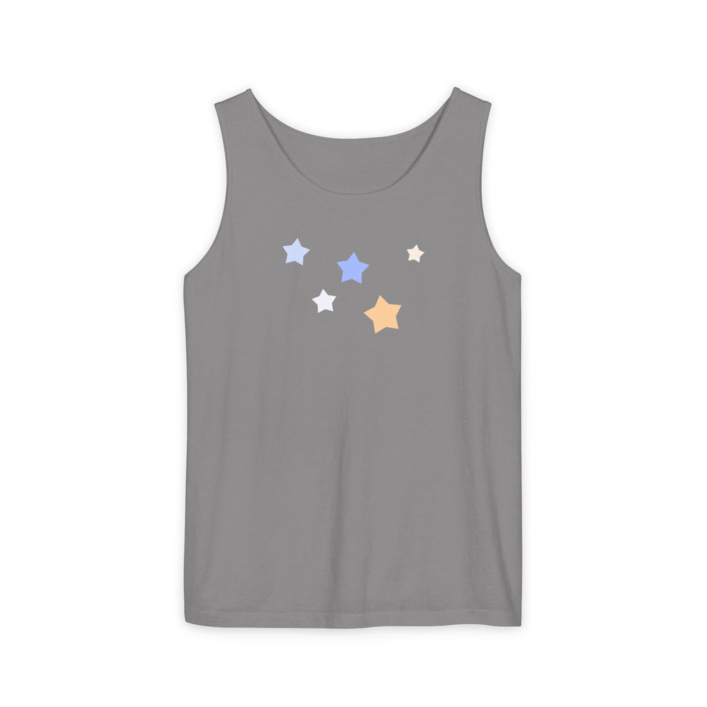 Men's & Women's Cassiopeia Constellation Graphic Garment-Dyed Tank Top - W-Shape Sleeveless Shirt