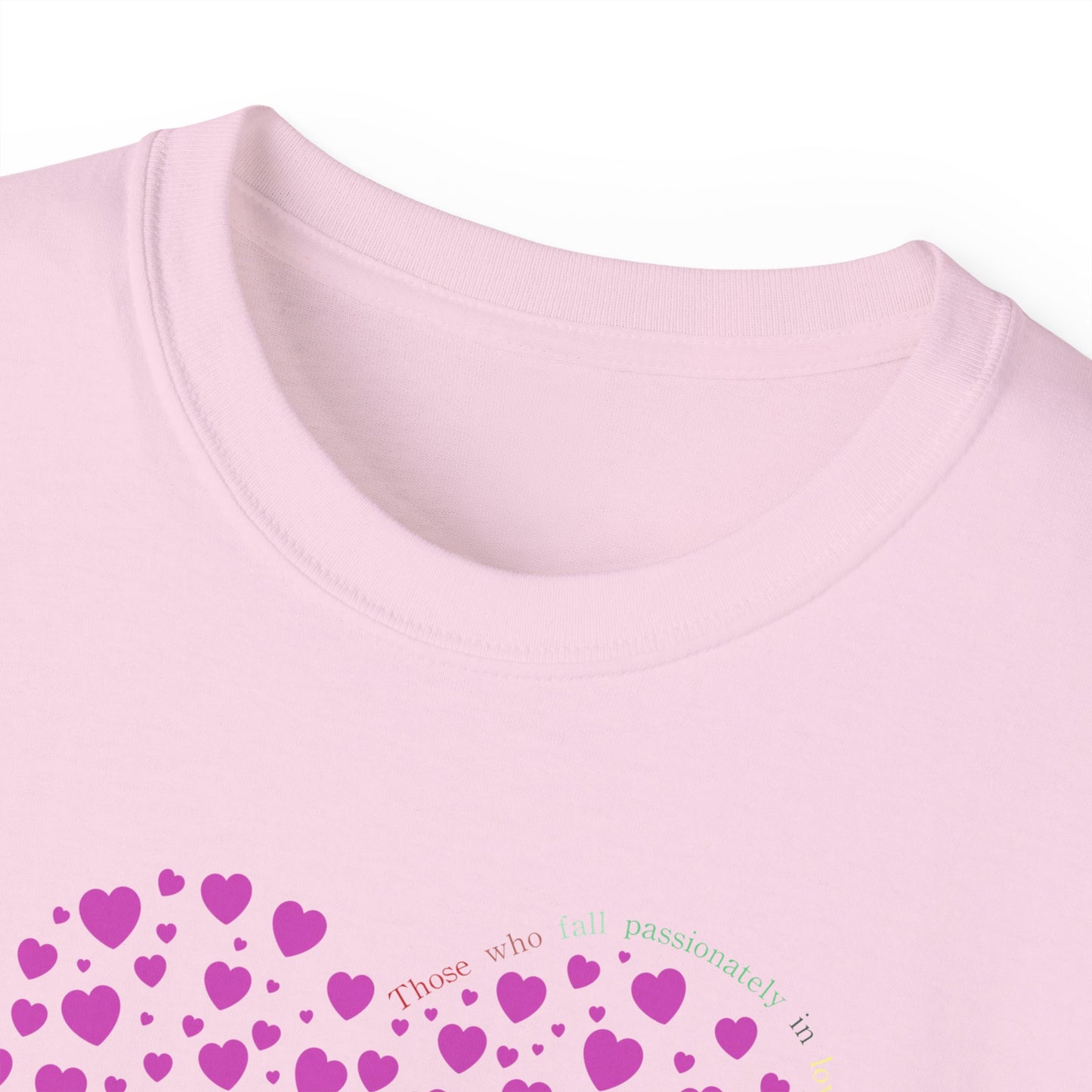 Pink Heart Unisex short sleeved T-shirt