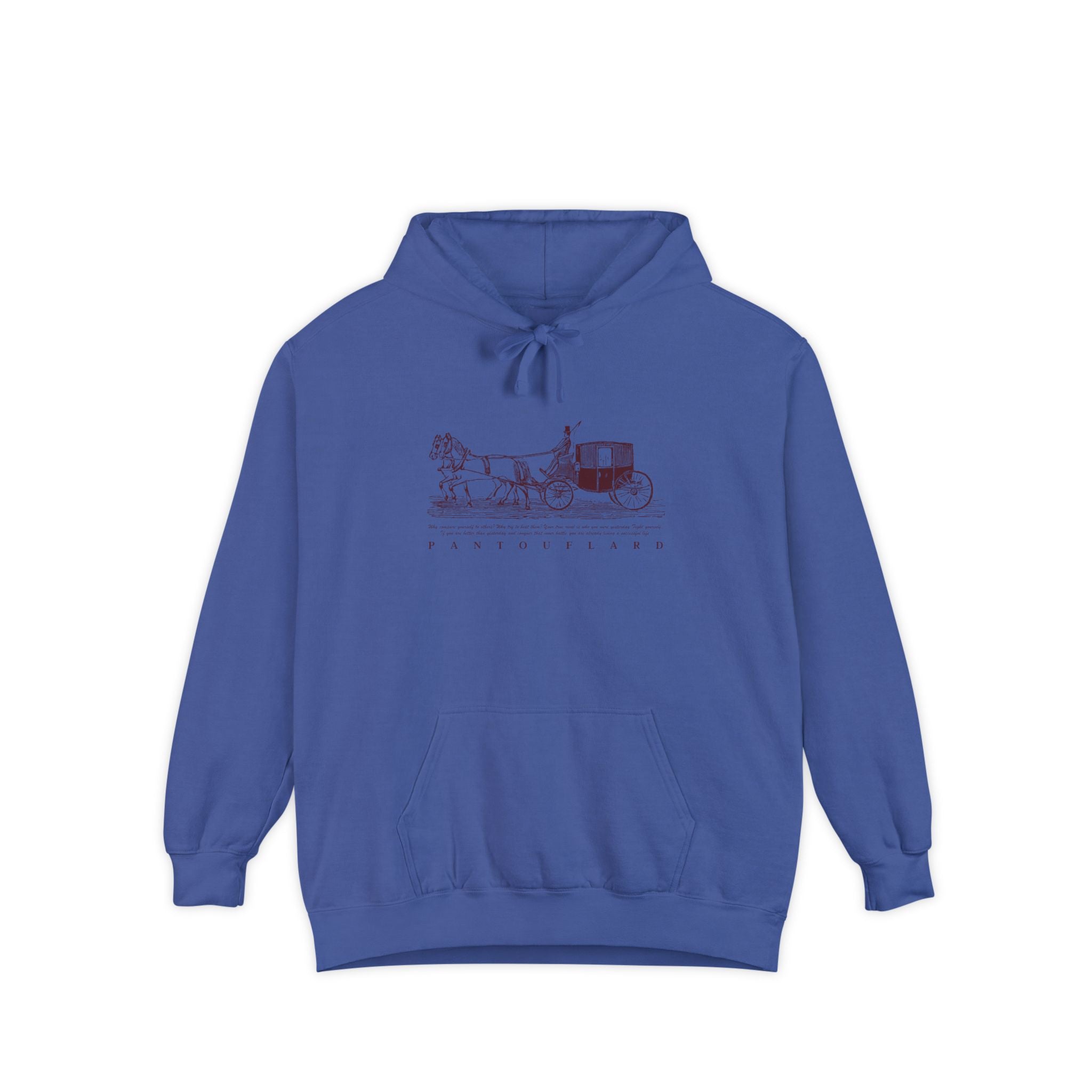 Old Money Equestrian Heritage Hoodie - The Heritage Carriage I (Premium Garment-Dyed Heavyweight Fleece)
