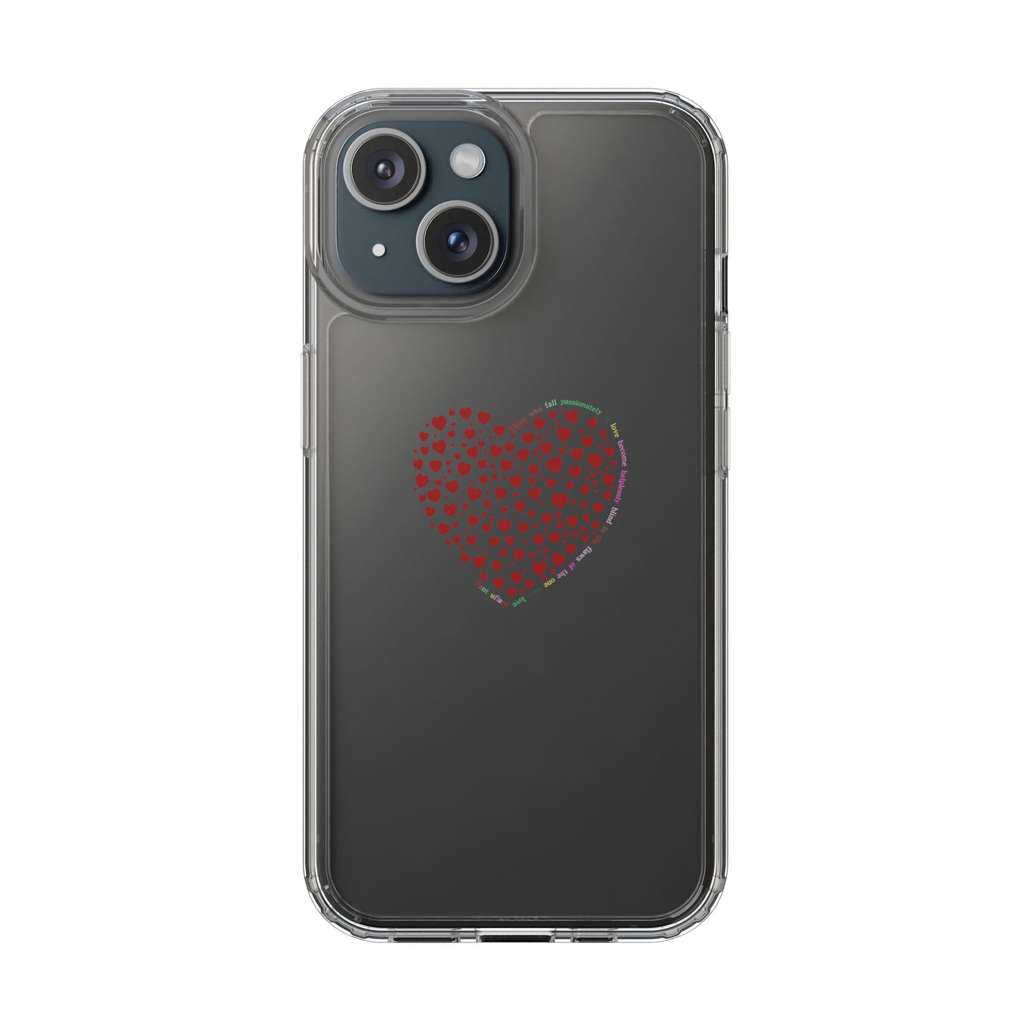 Red Heart Clear Phone Case