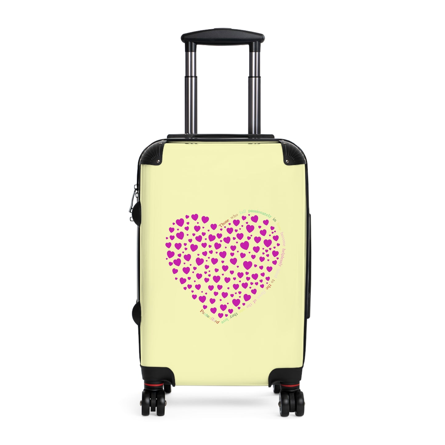 Pink Heart Design Suitcase, Travel Luggage