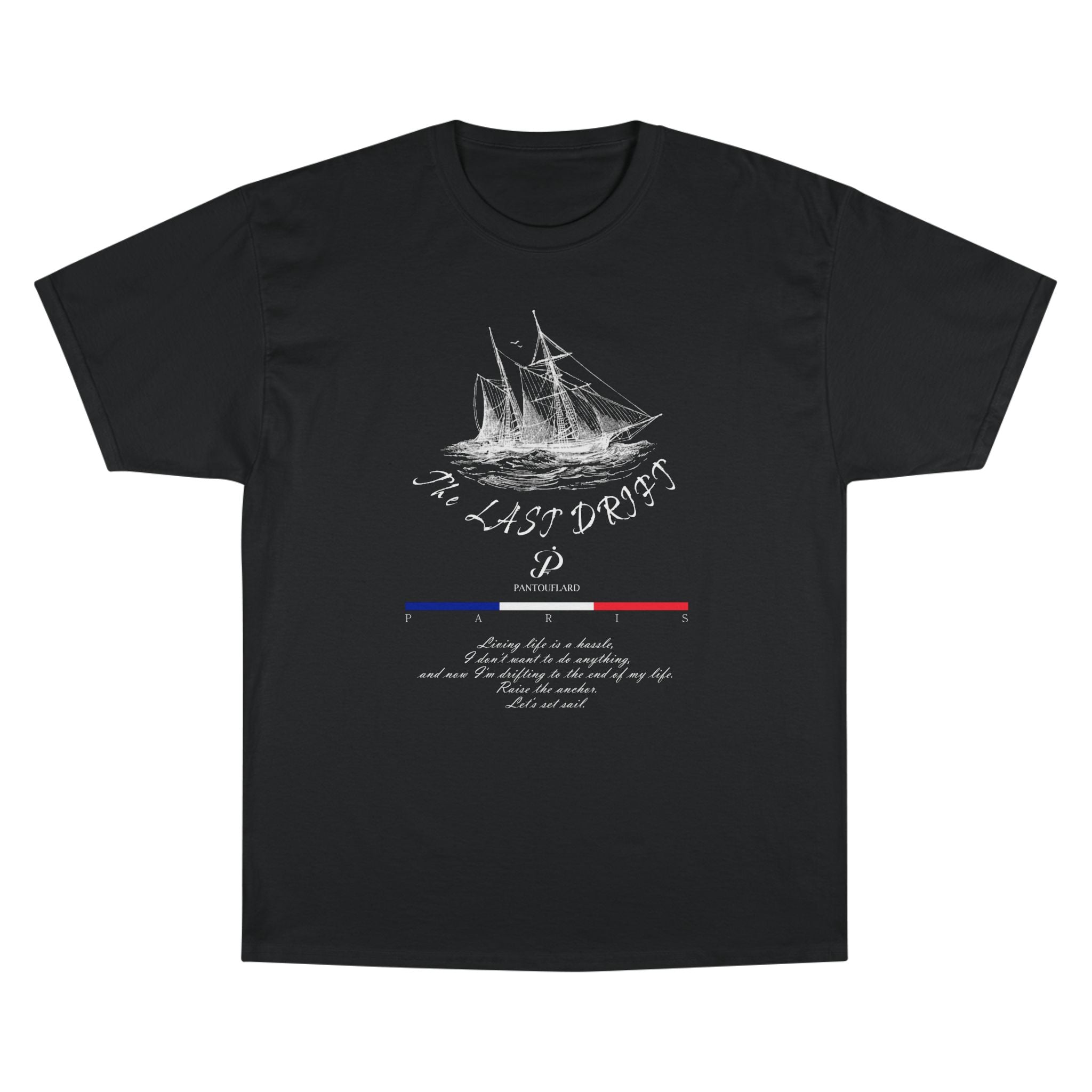 Champion Unisex Black Last Drift Cotton T-Shirt