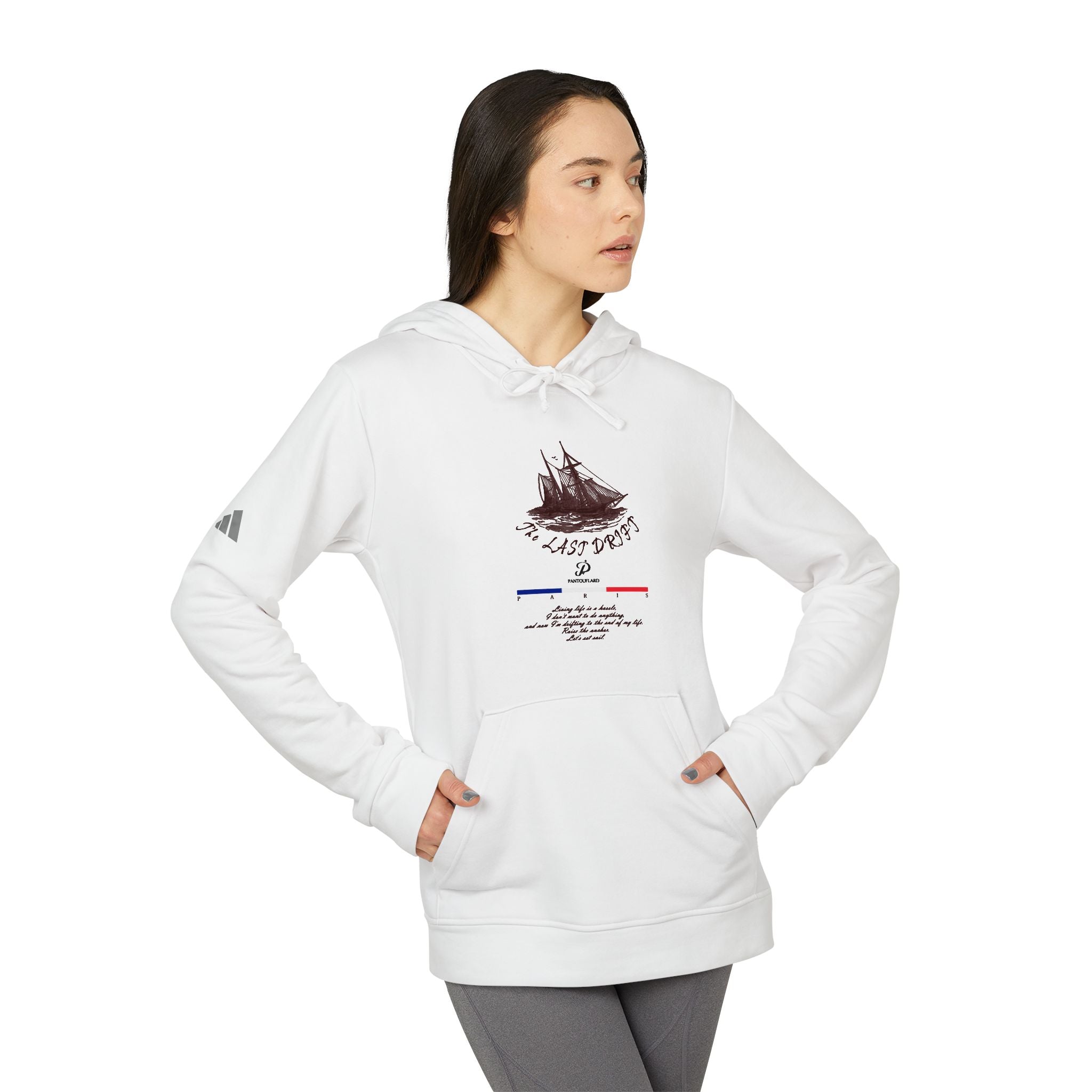 Old Money Yacht Club Hoodie - The Last Drift I (Authentic Adidas Sporty Rich Fleece)