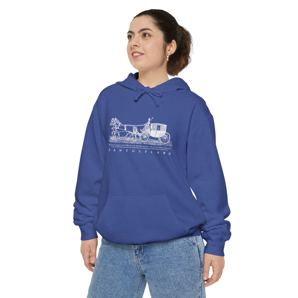 Old Money Equestrian Heritage Hoodie - The Heritage Carriage II (Premium Garment-Dyed Heavyweight Fleece)