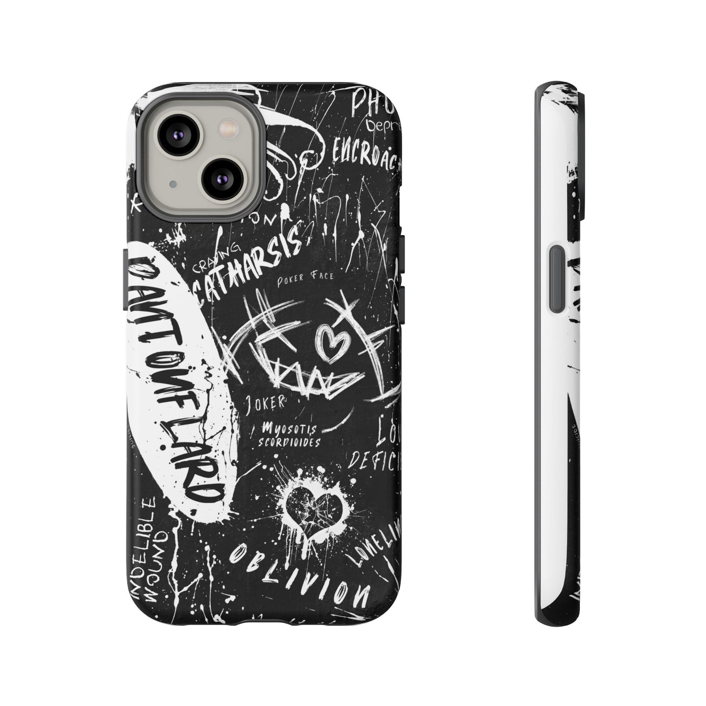 Fundas resistentes: funda atrevida para iPhone, Galaxy, Google Pixel, diseño de grafiti negro, estética urbana, regalo para amantes del arte, accesorios de teléfono modernos, estilo callejero