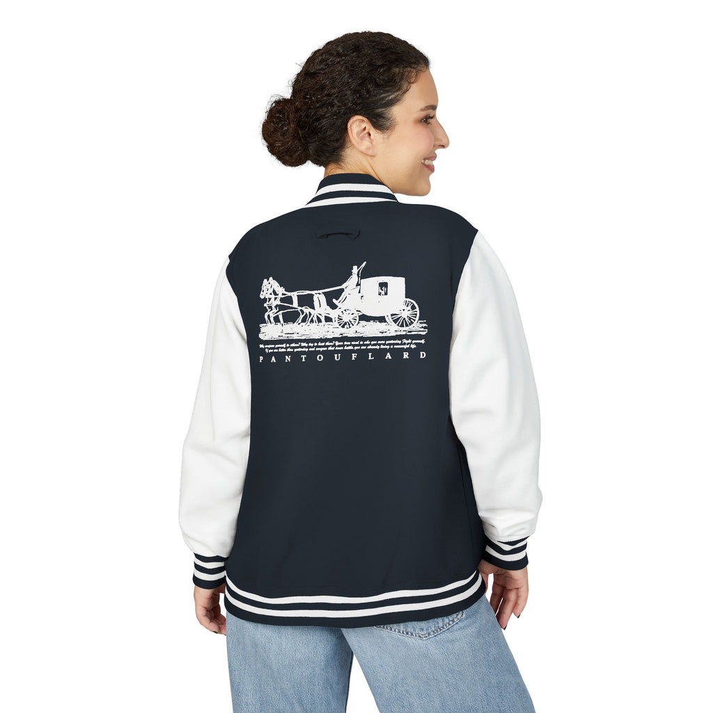 Unisex Navy Pantouflard Carriage Cotton Blend Jacket