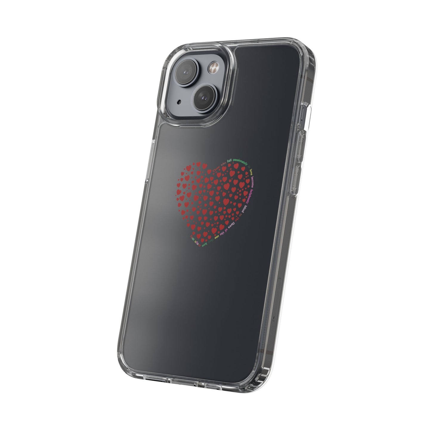 Red Heart Clear Phone Case