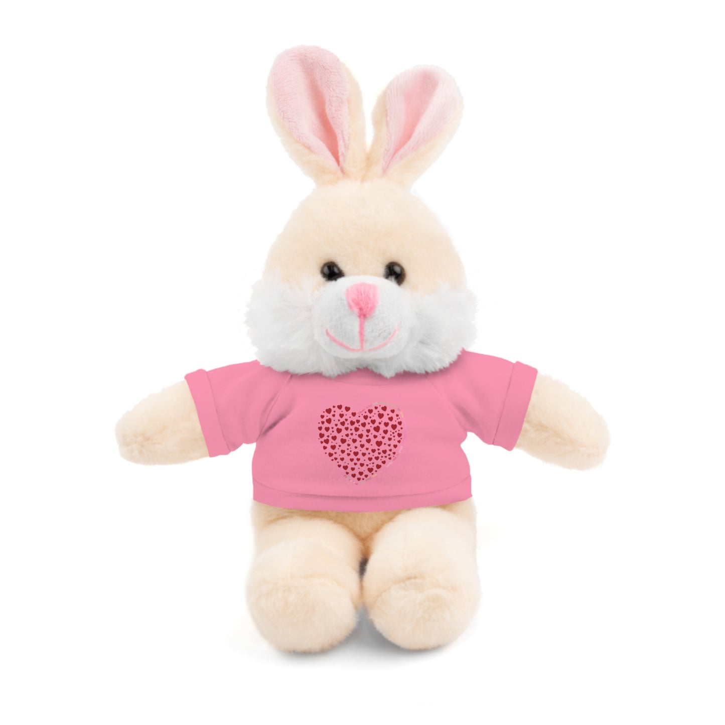 Personalized Stuffed Animal with Red Heart T-Shirt