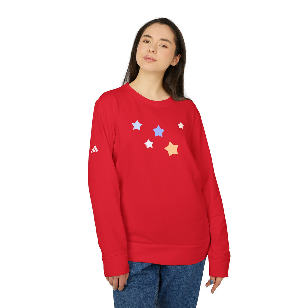 Unisex Royal Blue Kitschy Cassiopeia Constellation BCI Cotton Adidas Sweatshirt