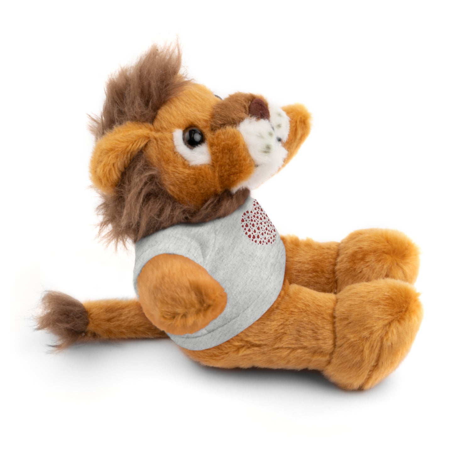 Personalized Stuffed Animal with Red Heart T-Shirt