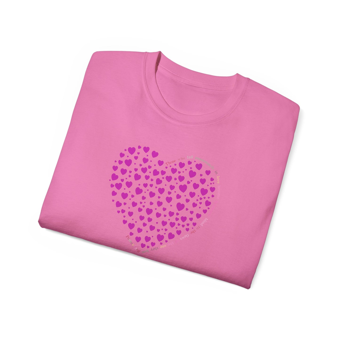 Pink Heart Unisex short sleeved T-shirt