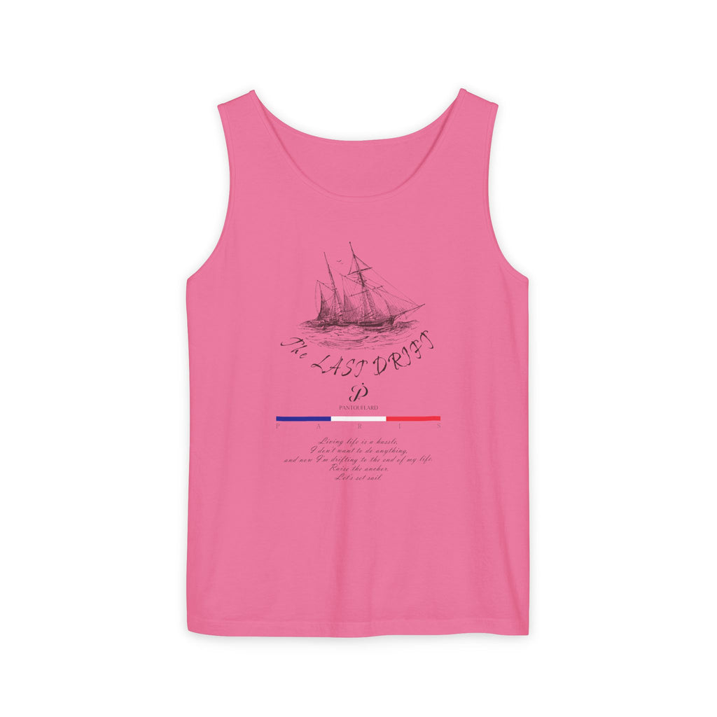 Unisex White Last Drift Cotton Garment-Dyed Tank Top