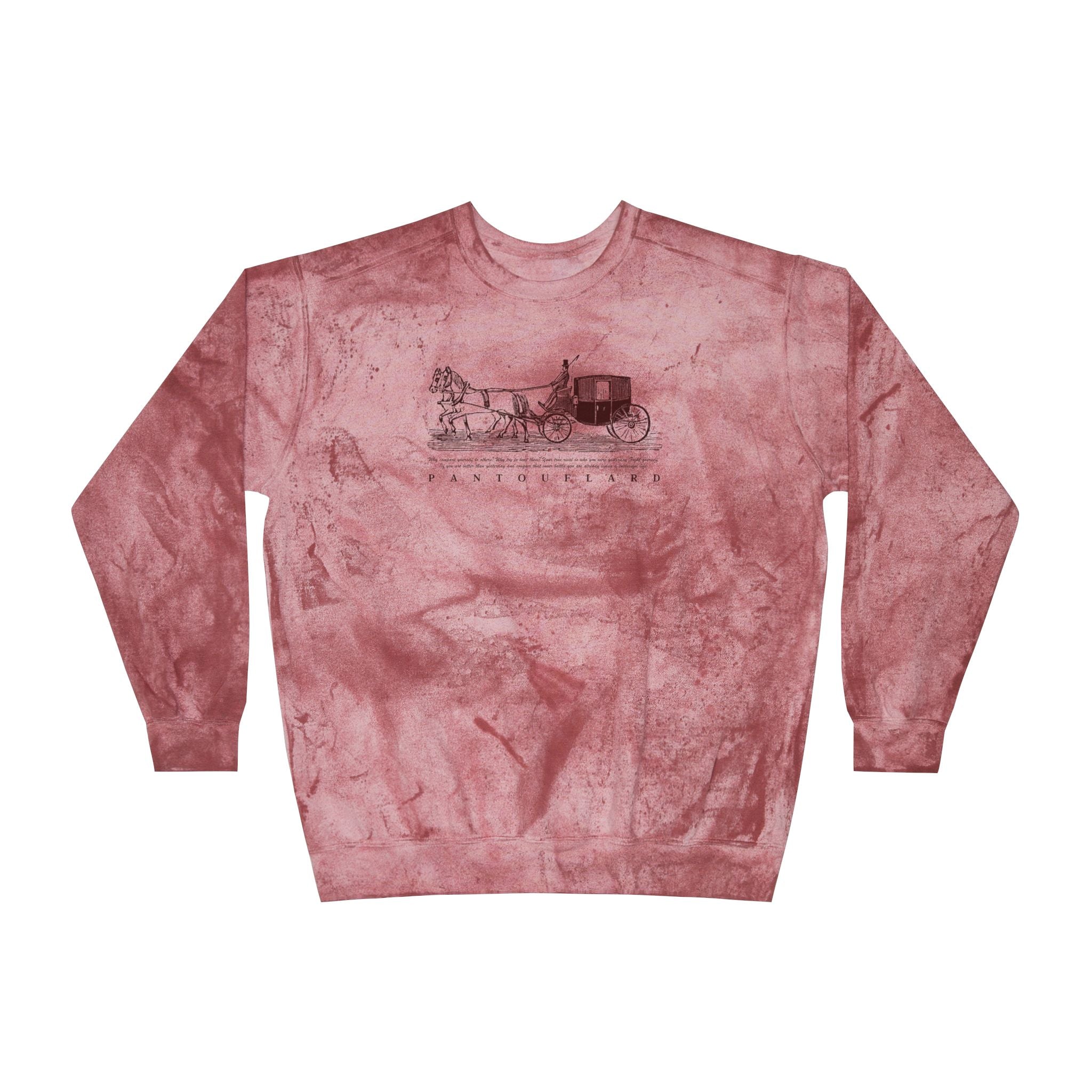 Old Money Equestrian Mineral Wash Crewneck - The Timeless Carriage II (Comfort Colors Color Blast)