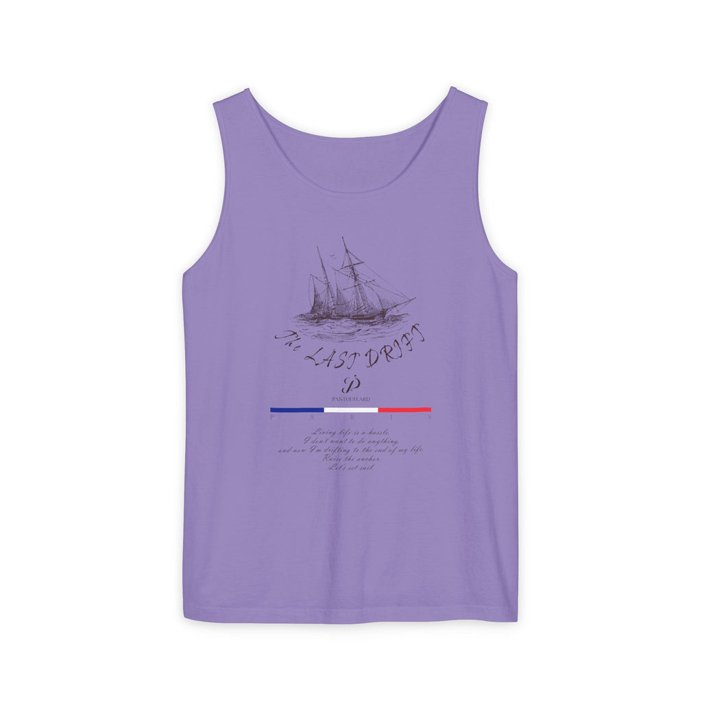 Unisex White Last Drift Cotton Garment-Dyed Tank Top