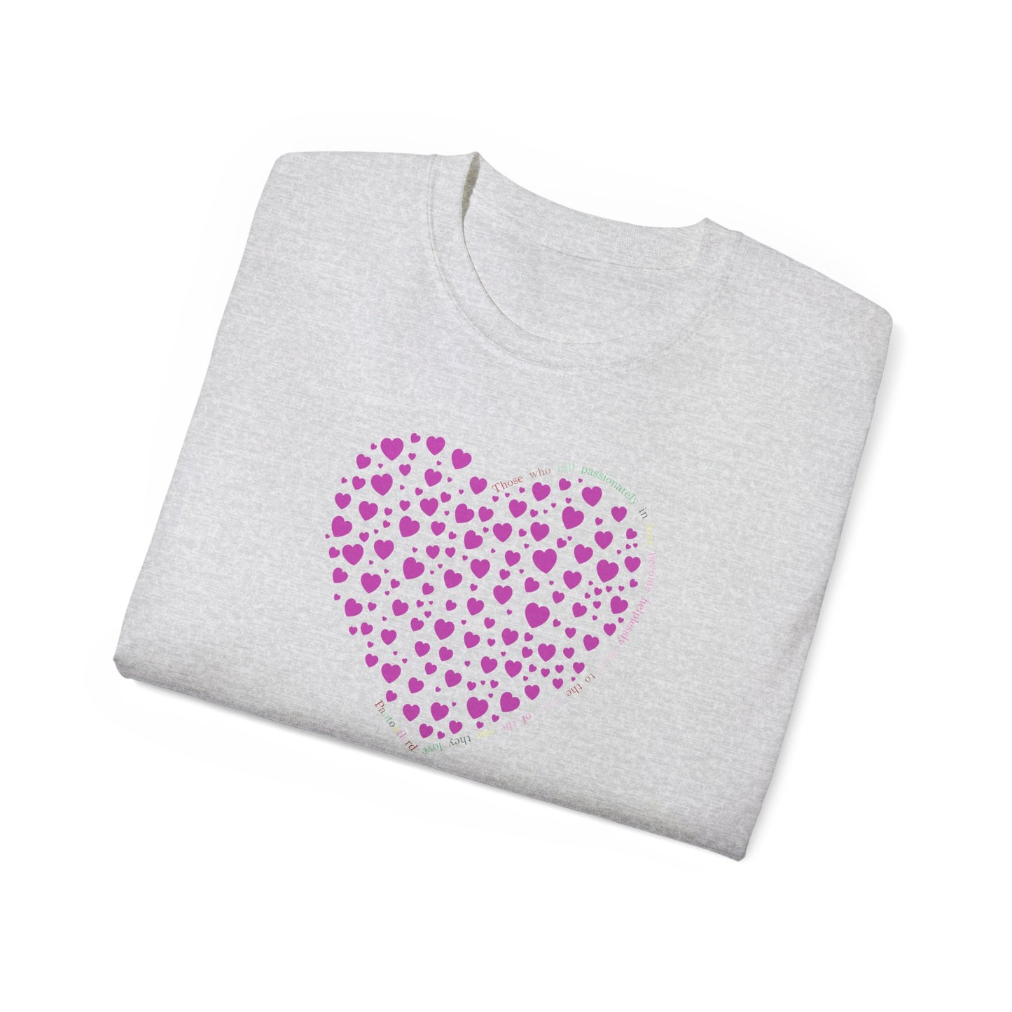 Pink Heart Unisex short sleeved T-shirt