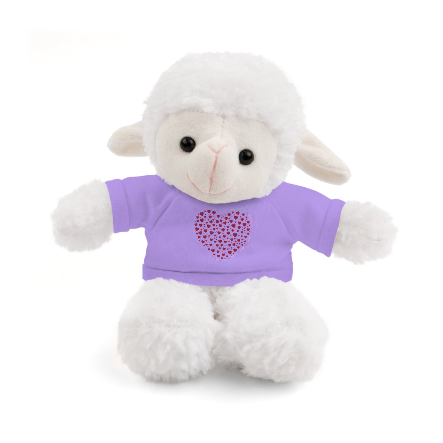 Personalized Stuffed Animal with Red Heart T-Shirt