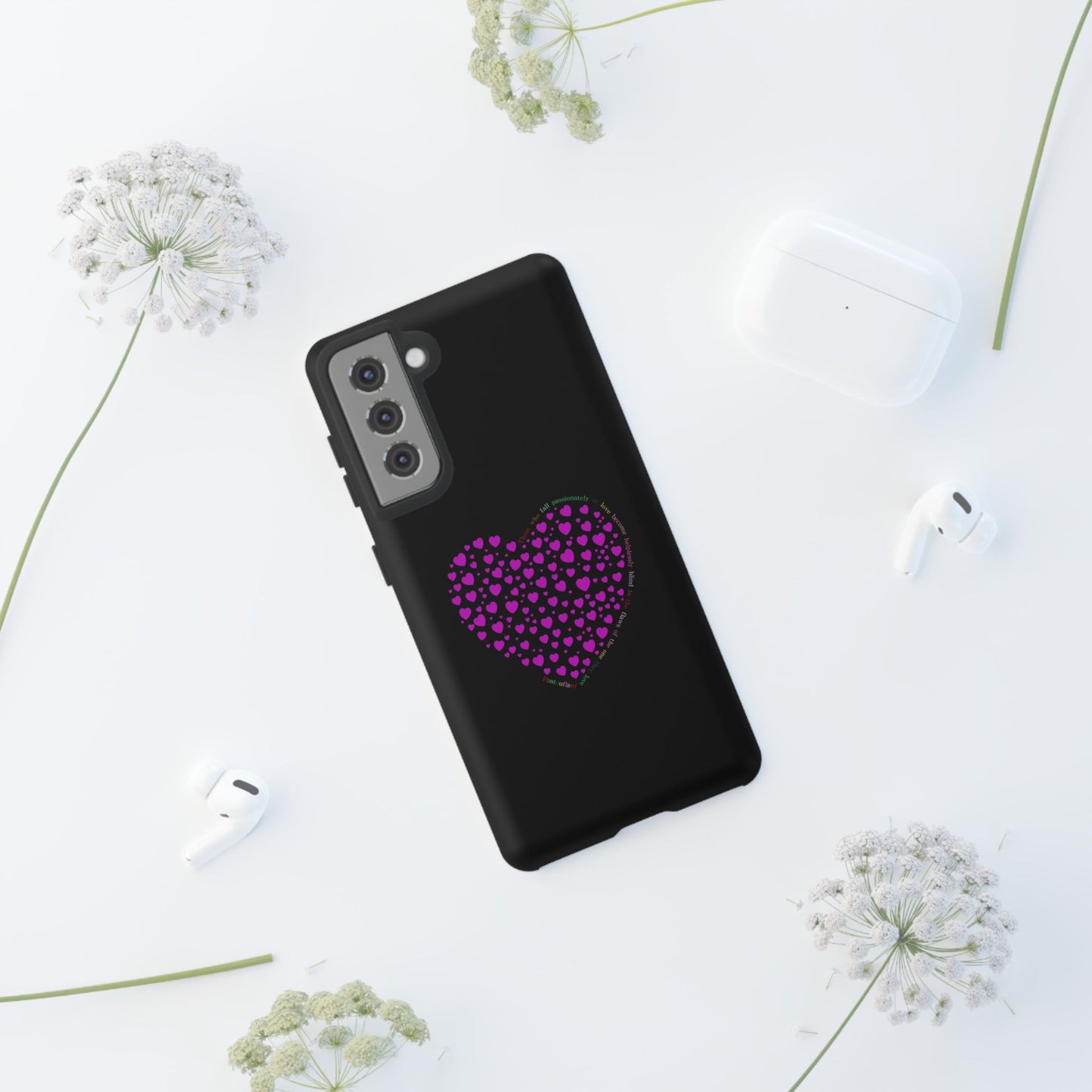 Fundas de corazón rosa para teléfonos iPhone, Galaxy, Google Pixel (54 tipos)