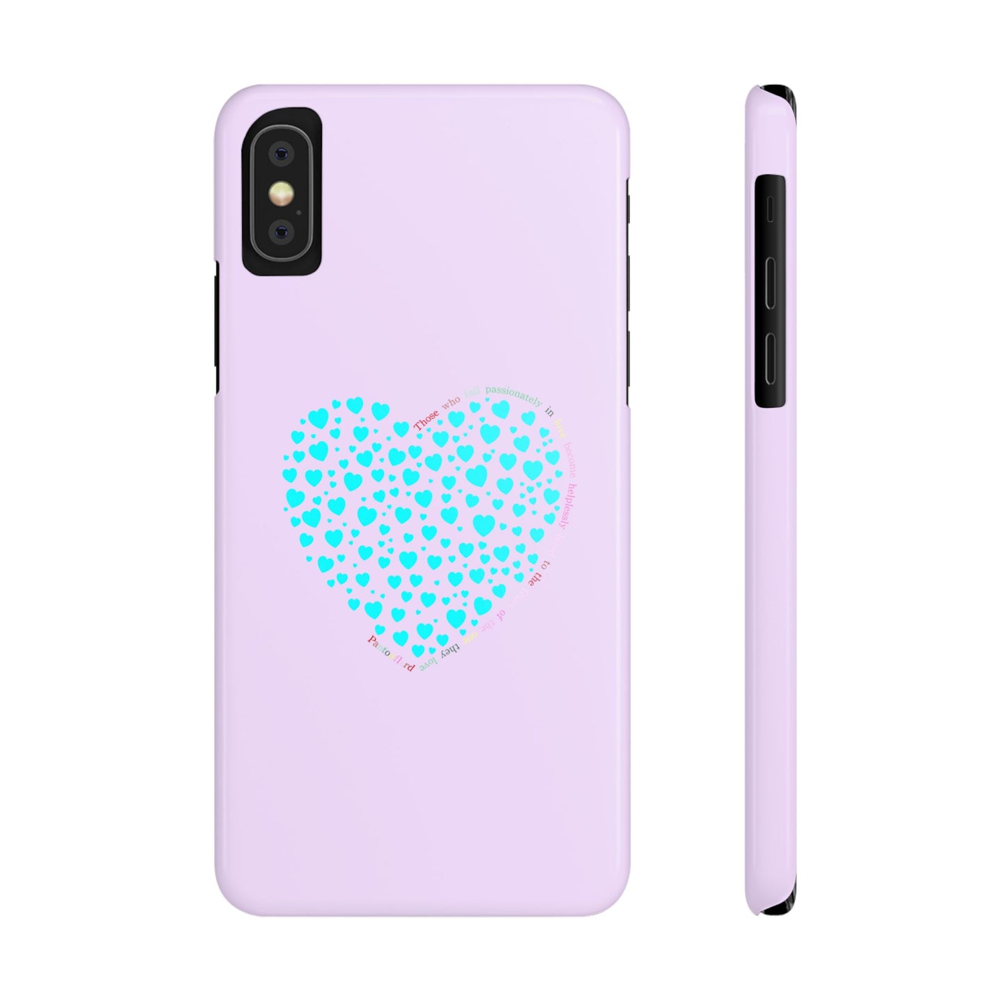 Funda delgada Mint Heart para iPhone