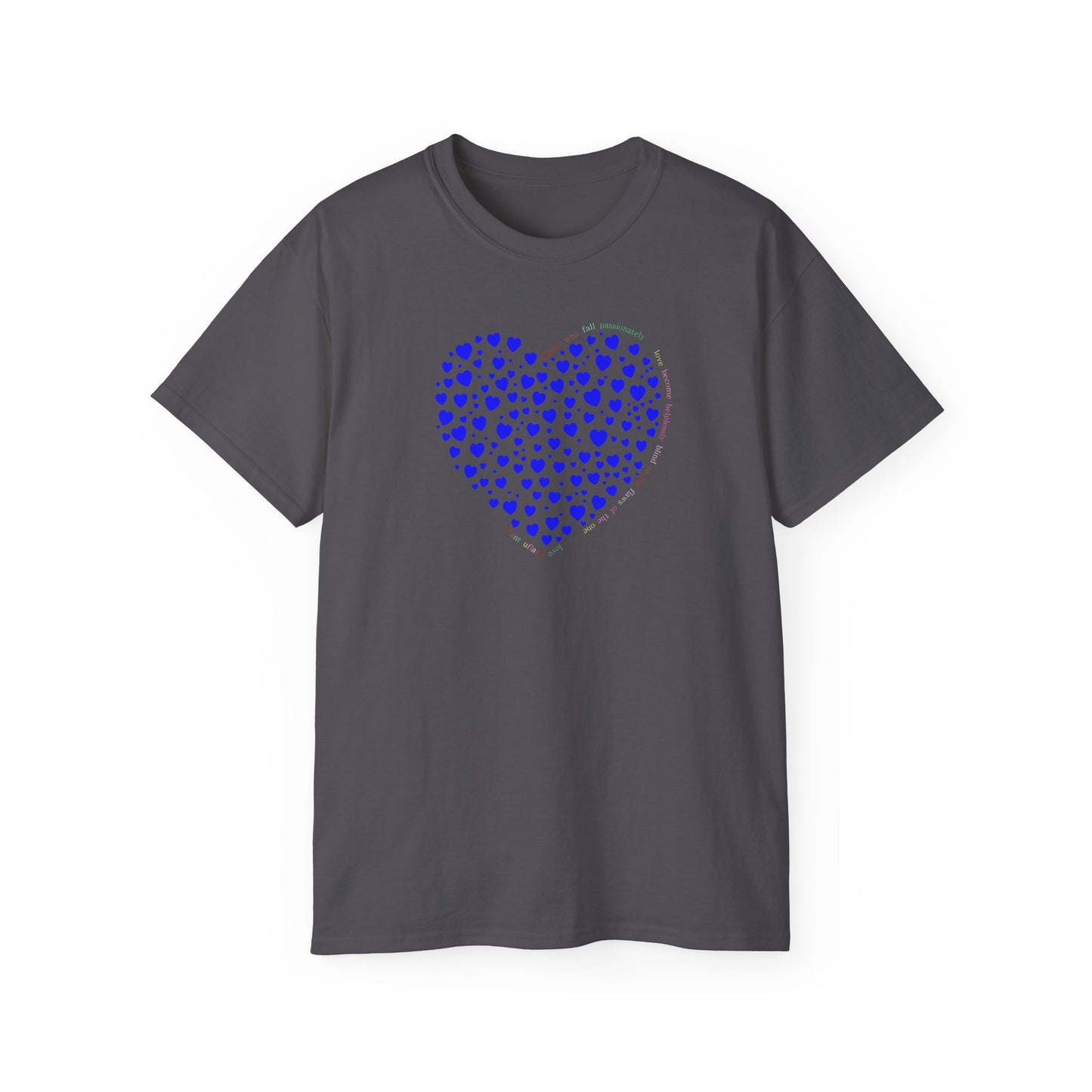 Blue Heart Unisex short sleeved T-shirt