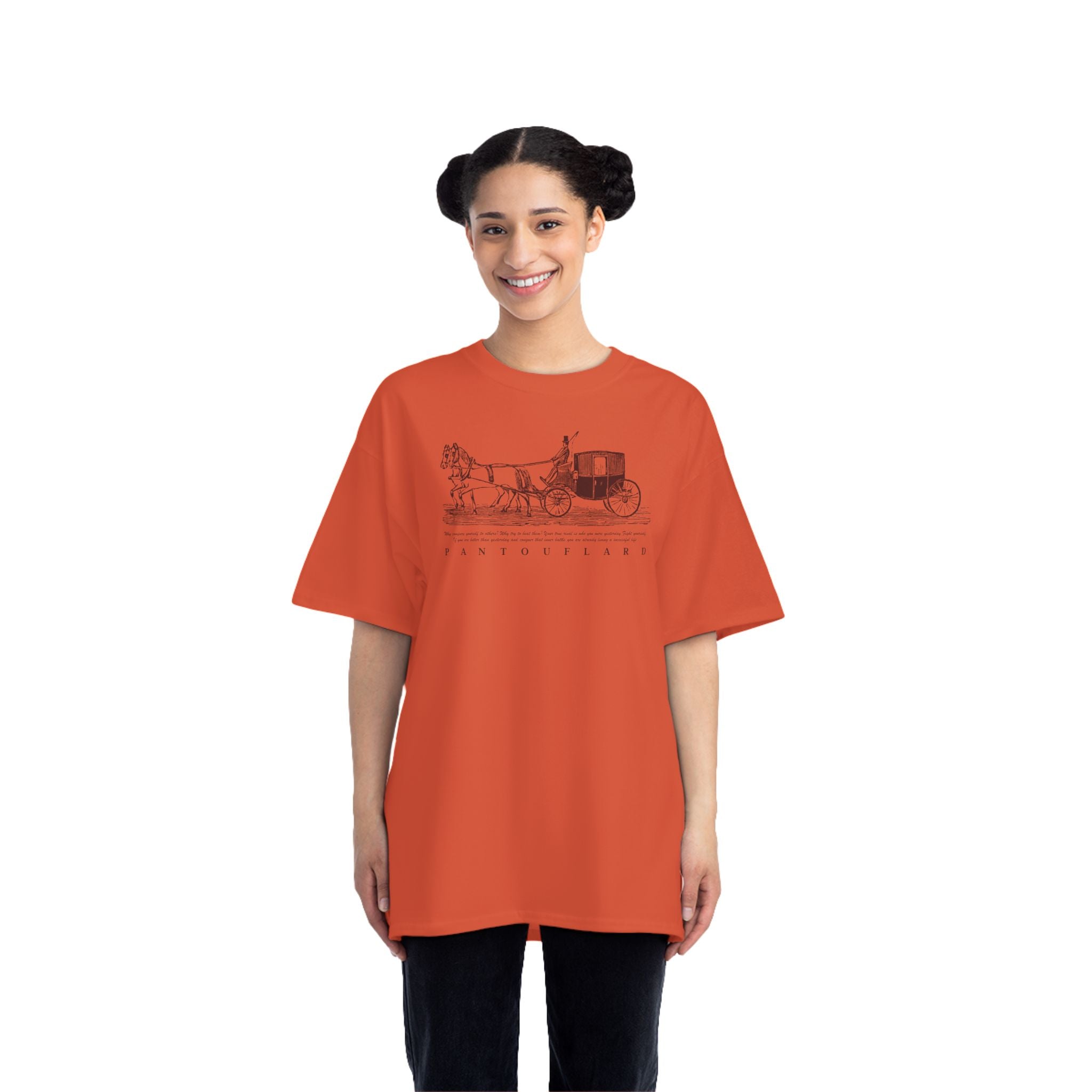 Unisex Burnt Orange Vintage Carriage Graphic 100% Cotton T-Shirt