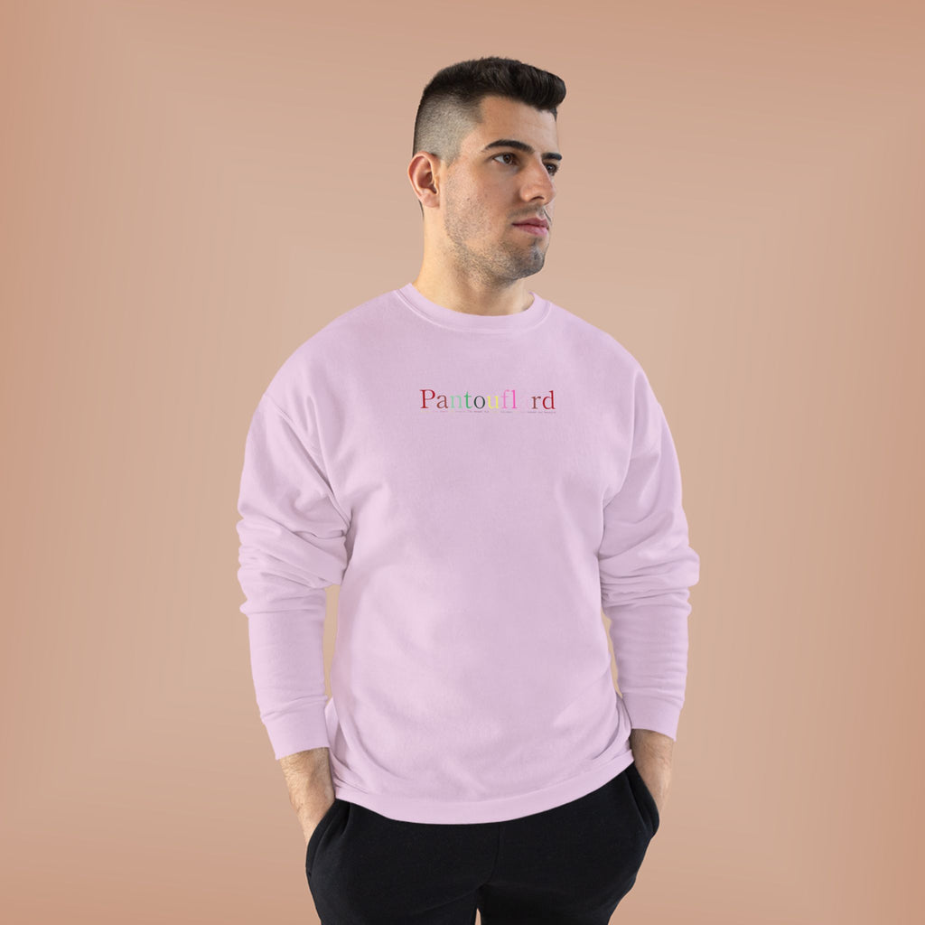Sustainable Pantouflard Logo Crewneck - Hanes EcoSmart Fleece Sweatshirt (Essential Streetwear)