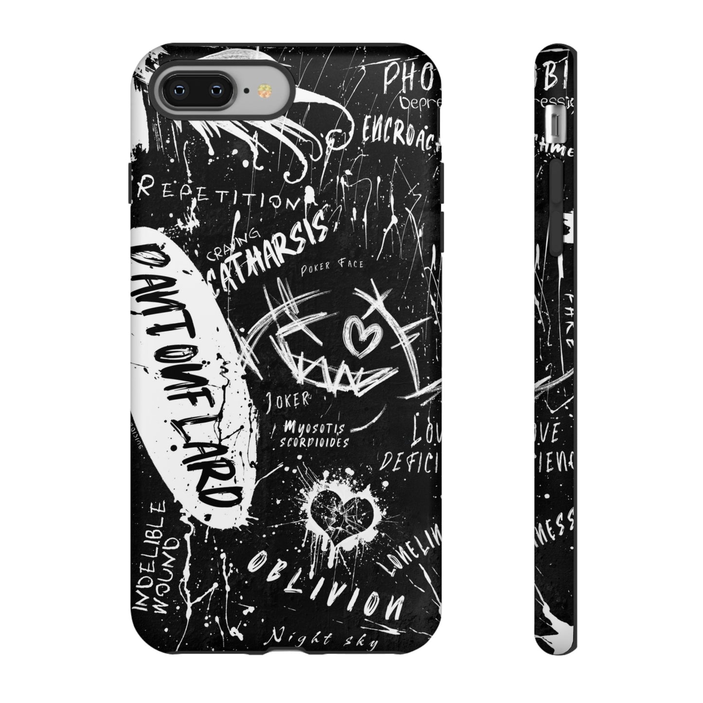 Fundas resistentes: funda atrevida para iPhone, Galaxy, Google Pixel, diseño de grafiti negro, estética urbana, regalo para amantes del arte, accesorios de teléfono modernos, estilo callejero