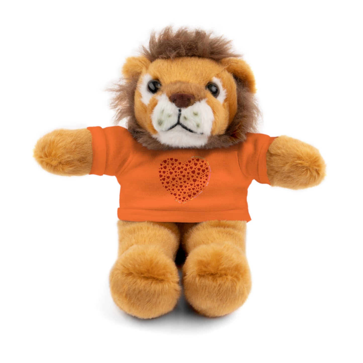 Personalized Stuffed Animal with Red Heart T-Shirt