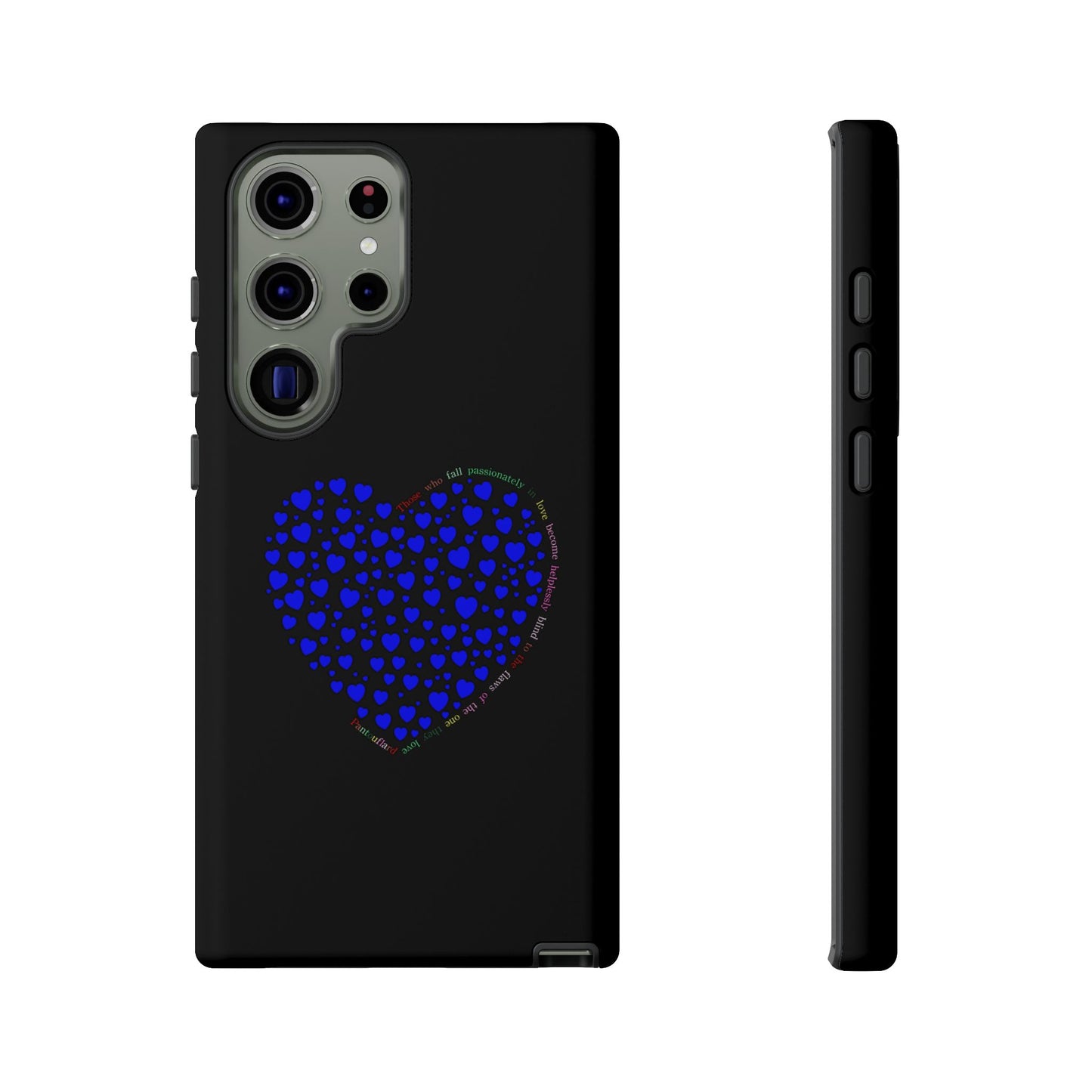 Fundas de corazón azul para teléfonos iPhone, Galaxy, Google Pixel (54 tipos)