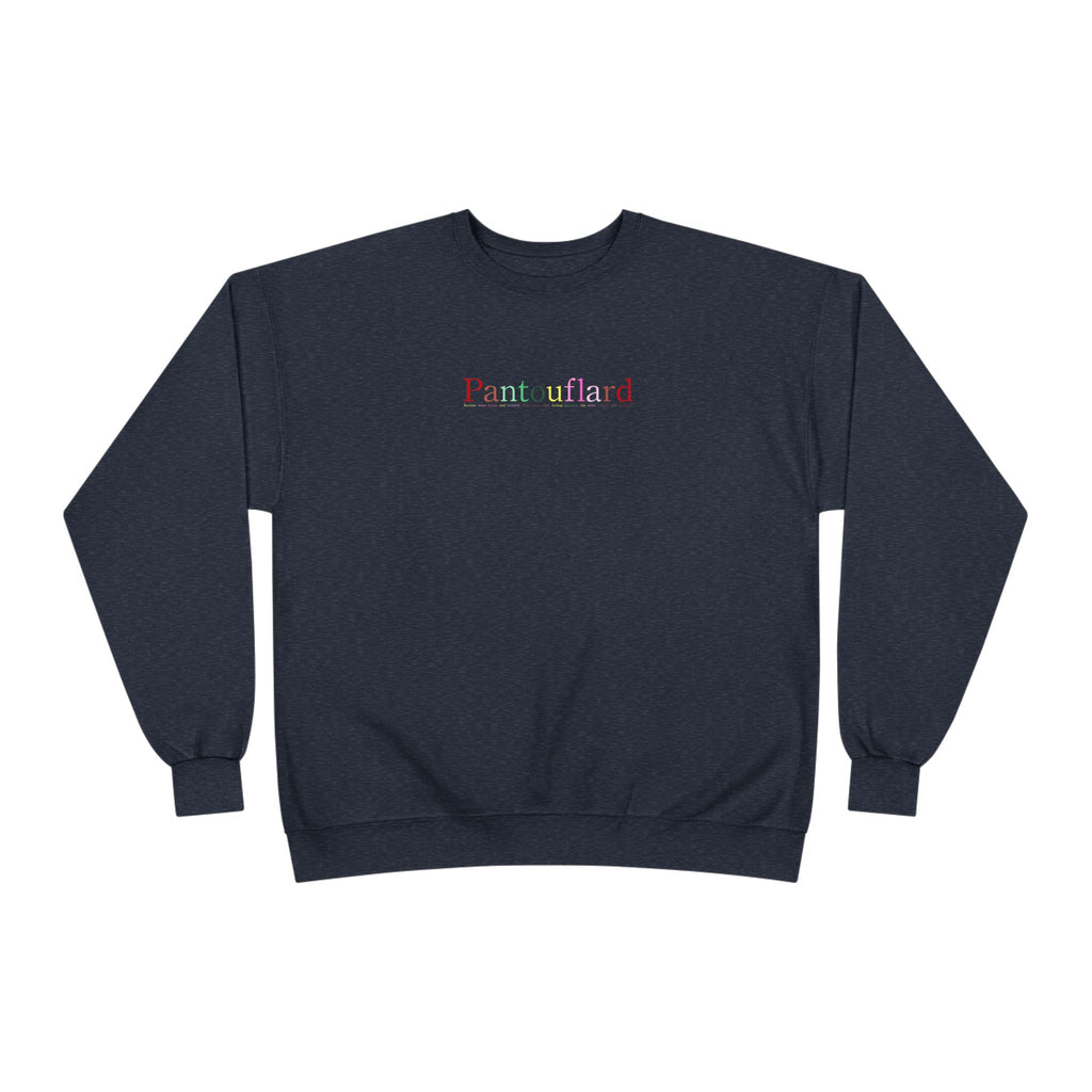 Sustainable Pantouflard Logo Crewneck - Hanes EcoSmart Fleece Sweatshirt (Essential Streetwear)