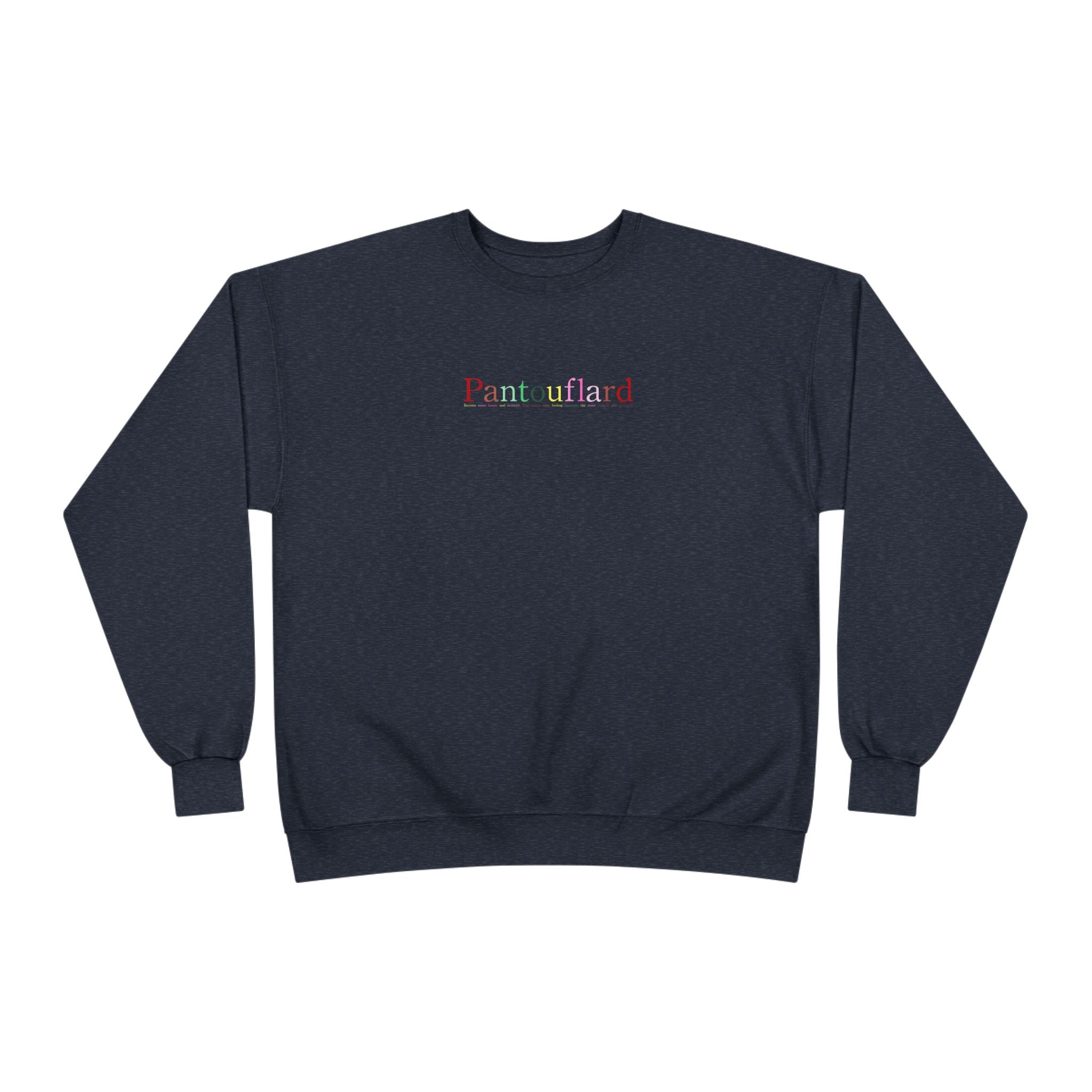 Sustainable Pantouflard Logo Crewneck - Hanes EcoSmart Fleece Sweatshirt (Essential Streetwear)