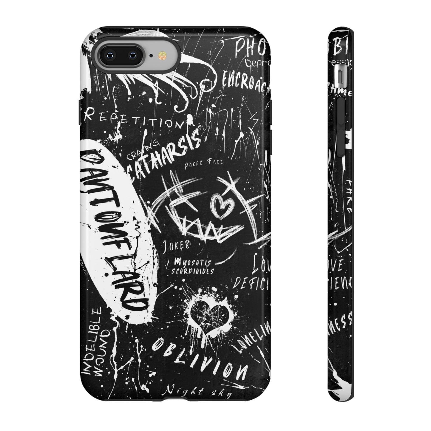 Fundas resistentes: funda atrevida para iPhone, Galaxy, Google Pixel, diseño de grafiti negro, estética urbana, regalo para amantes del arte, accesorios de teléfono modernos, estilo callejero