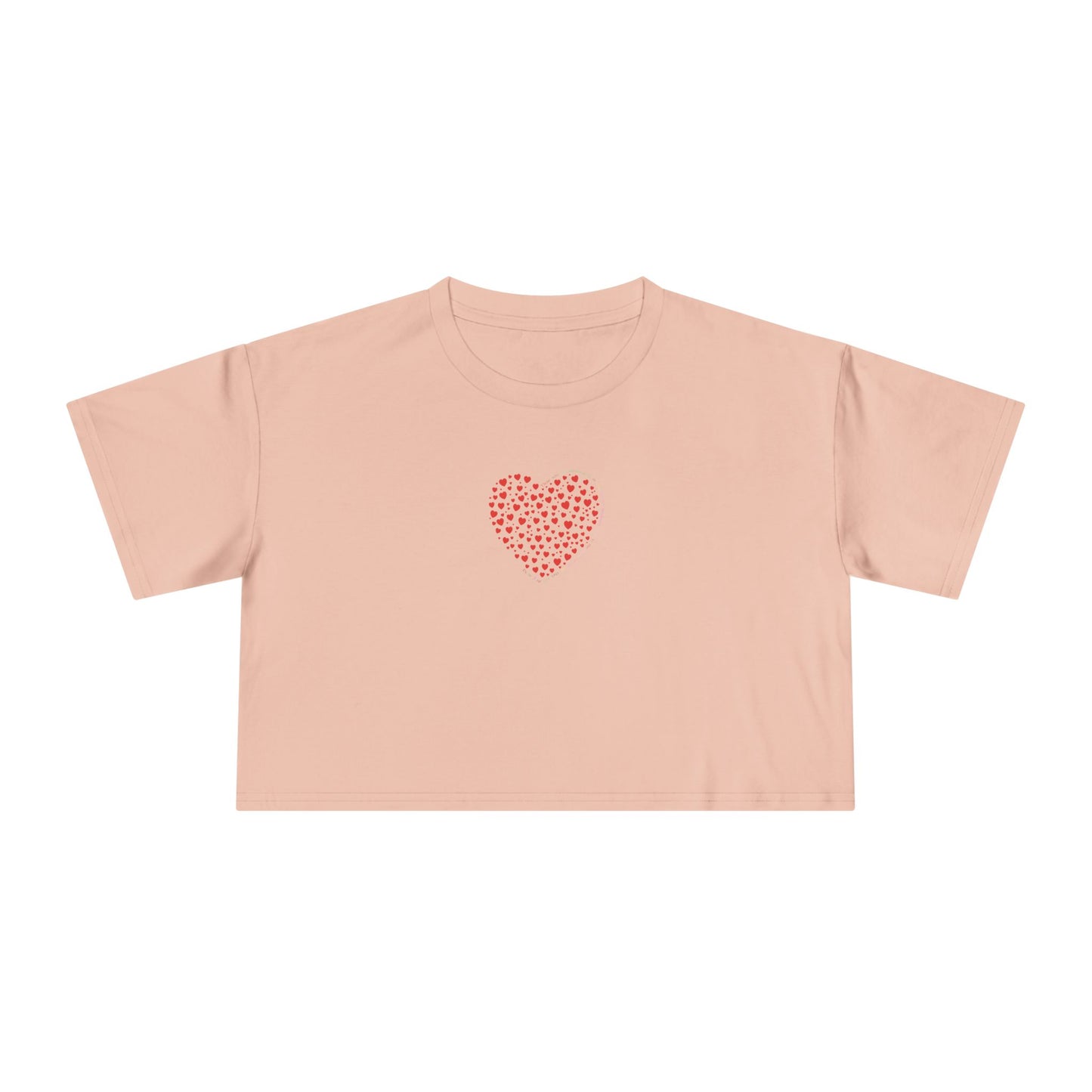 Basic Crop T-Shirt (Bright Red Heart)