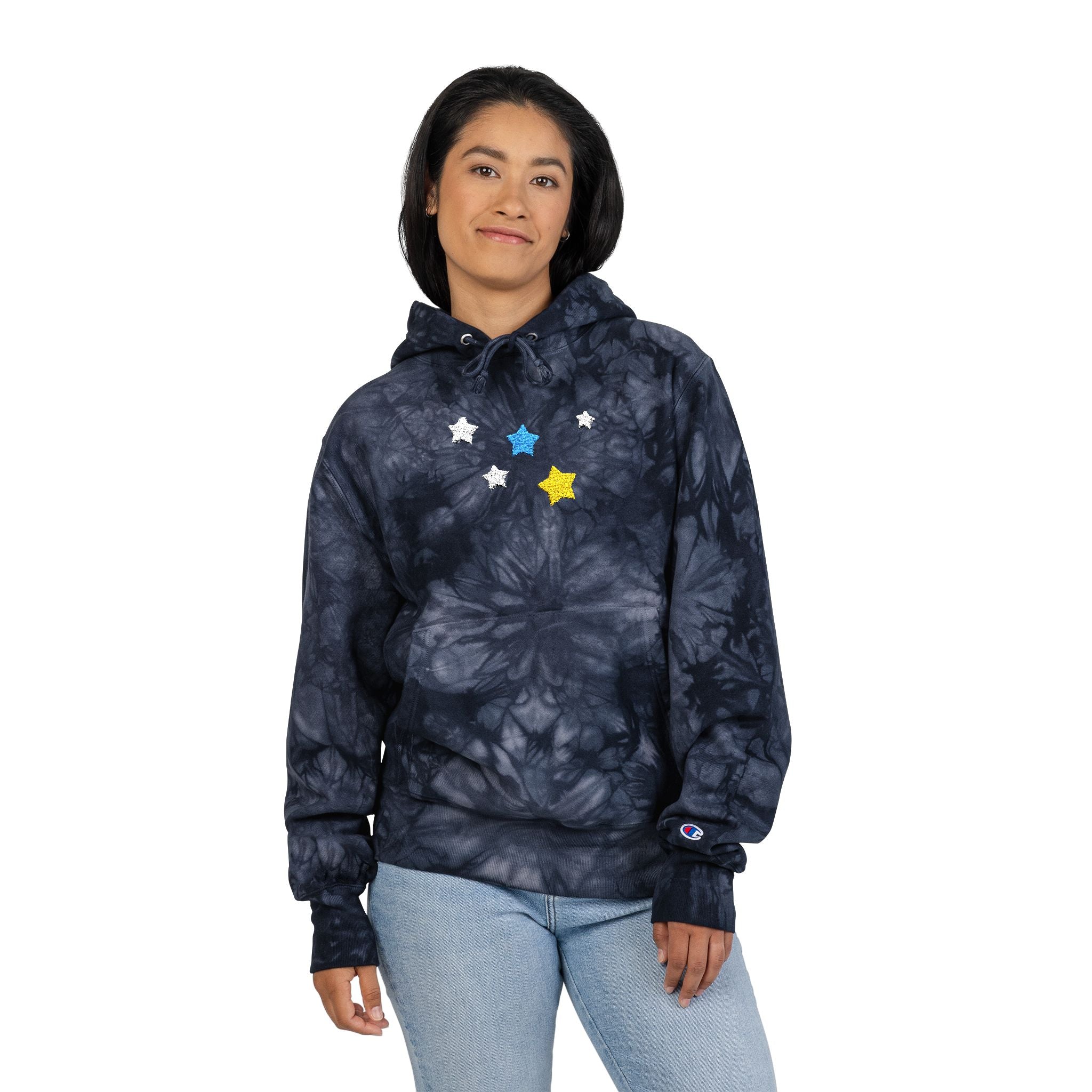 Champion Cassiopeia Constellation Tie-Dye Hoodie - W-Shape Reverse Weave Pullover