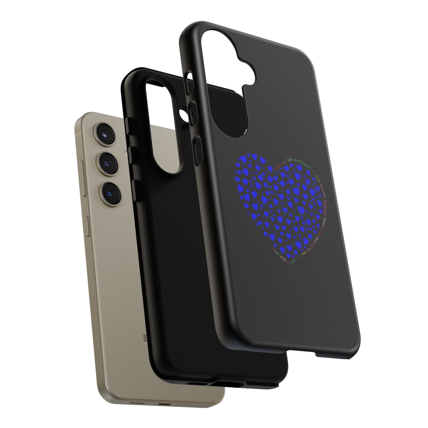 Fundas de corazón azul para teléfonos iPhone, Galaxy, Google Pixel (54 tipos)