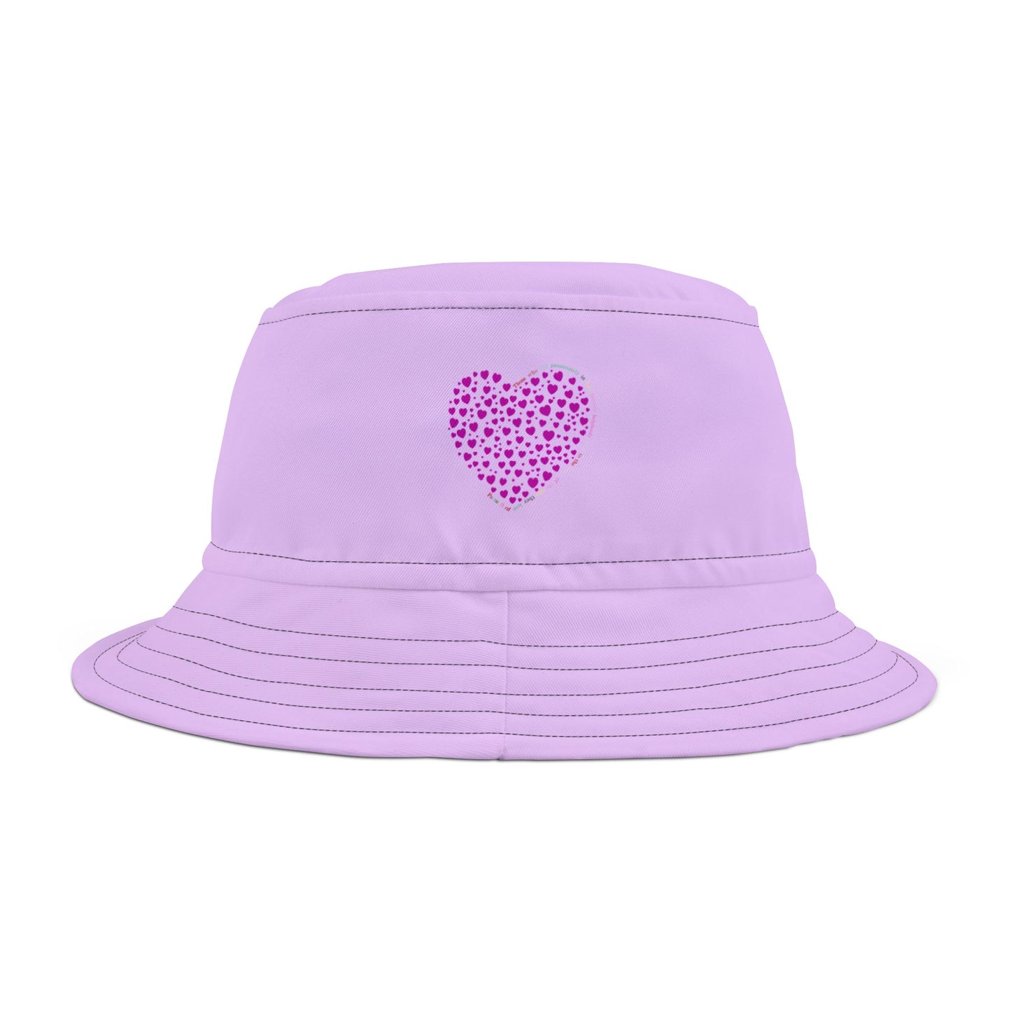 Pink Heart Design Bucket Hat