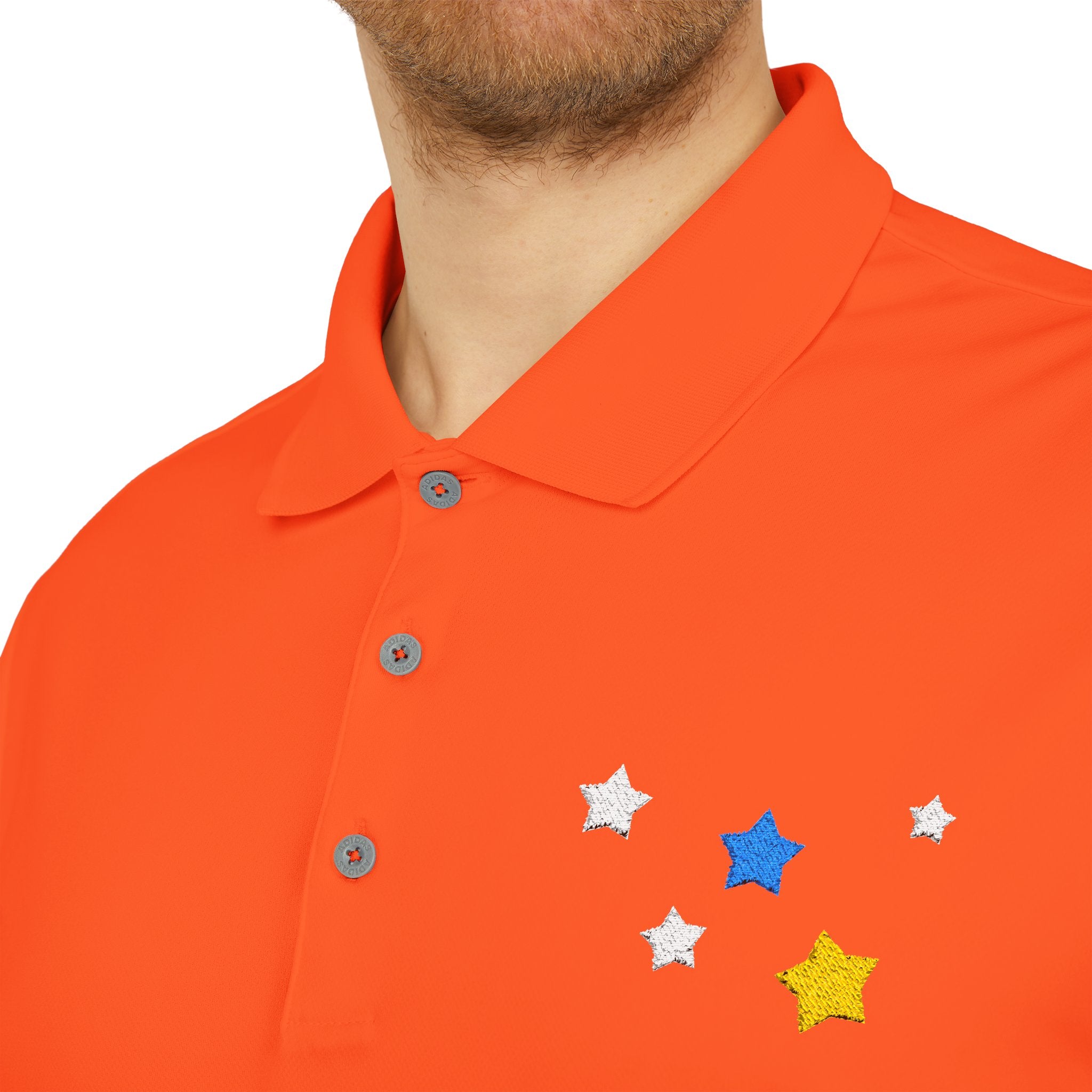 Adidas Unisex Cassiopeia Constellation Embroidered Polo - W-Shape Performance Shirt