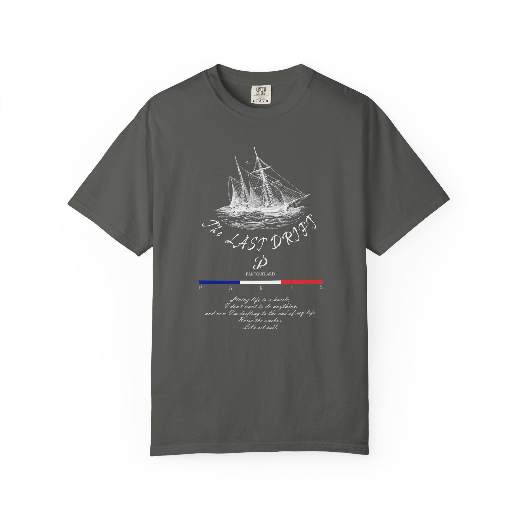 Unisex Navy Blue Nautical Ship The Last Drift 100% Cotton T-shirt