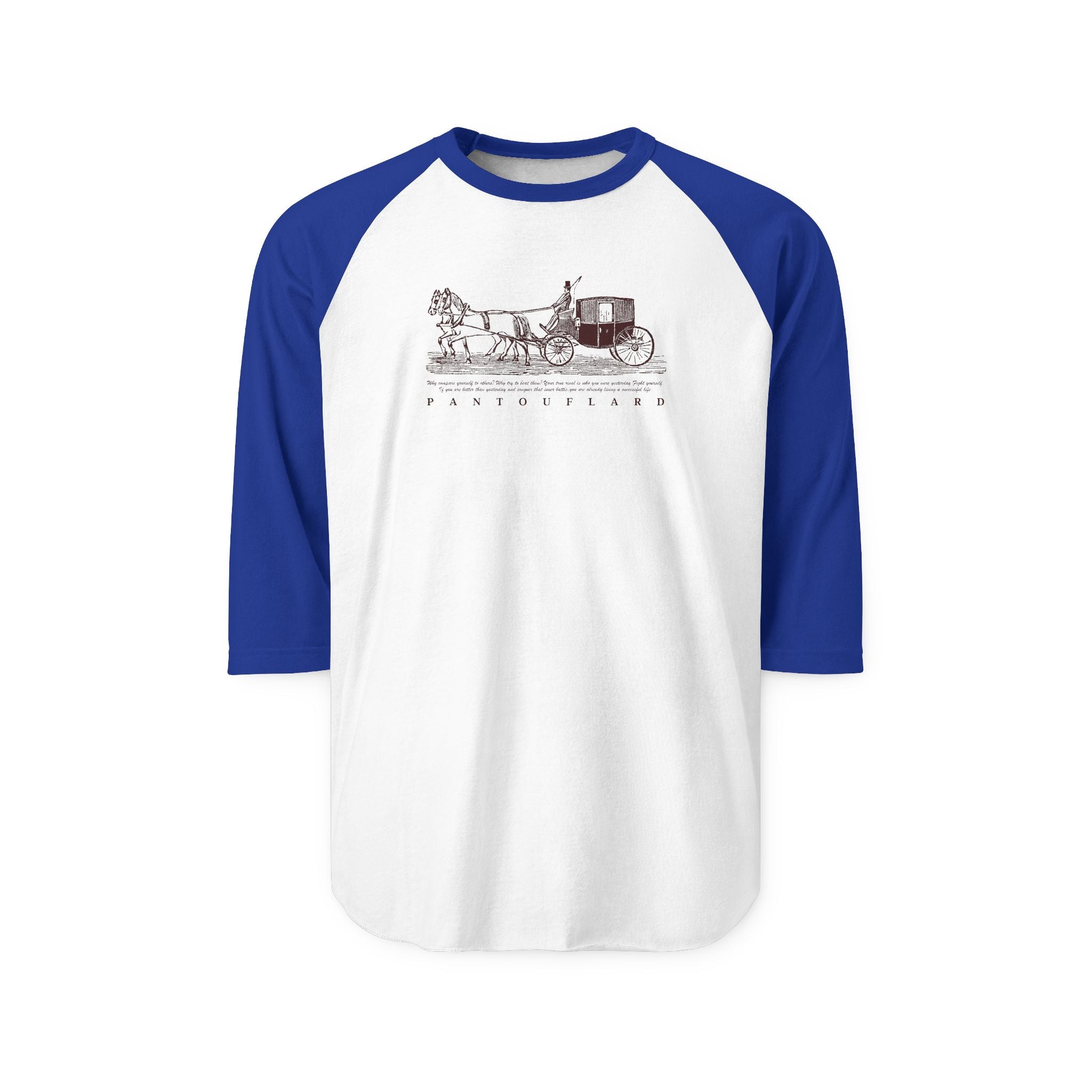 Unisex White Carriage Cotton Raglan Shirt