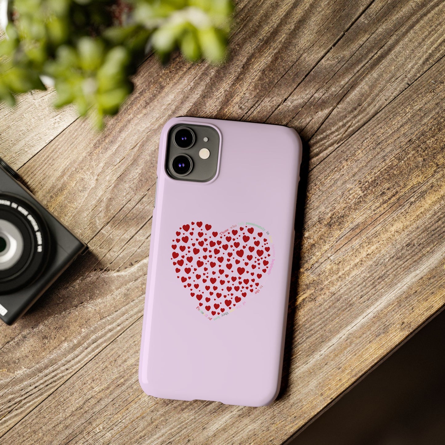 Funda delgada Red Heart para iPhone