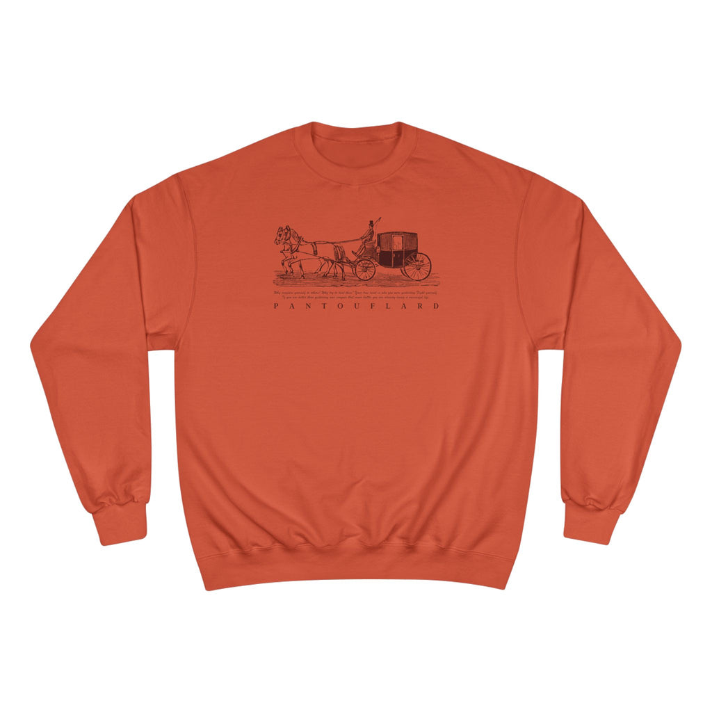 Old Money Equestrian Champion Crewneck - Royal Burgundy Carriage (Authentic Varsity Heritage)