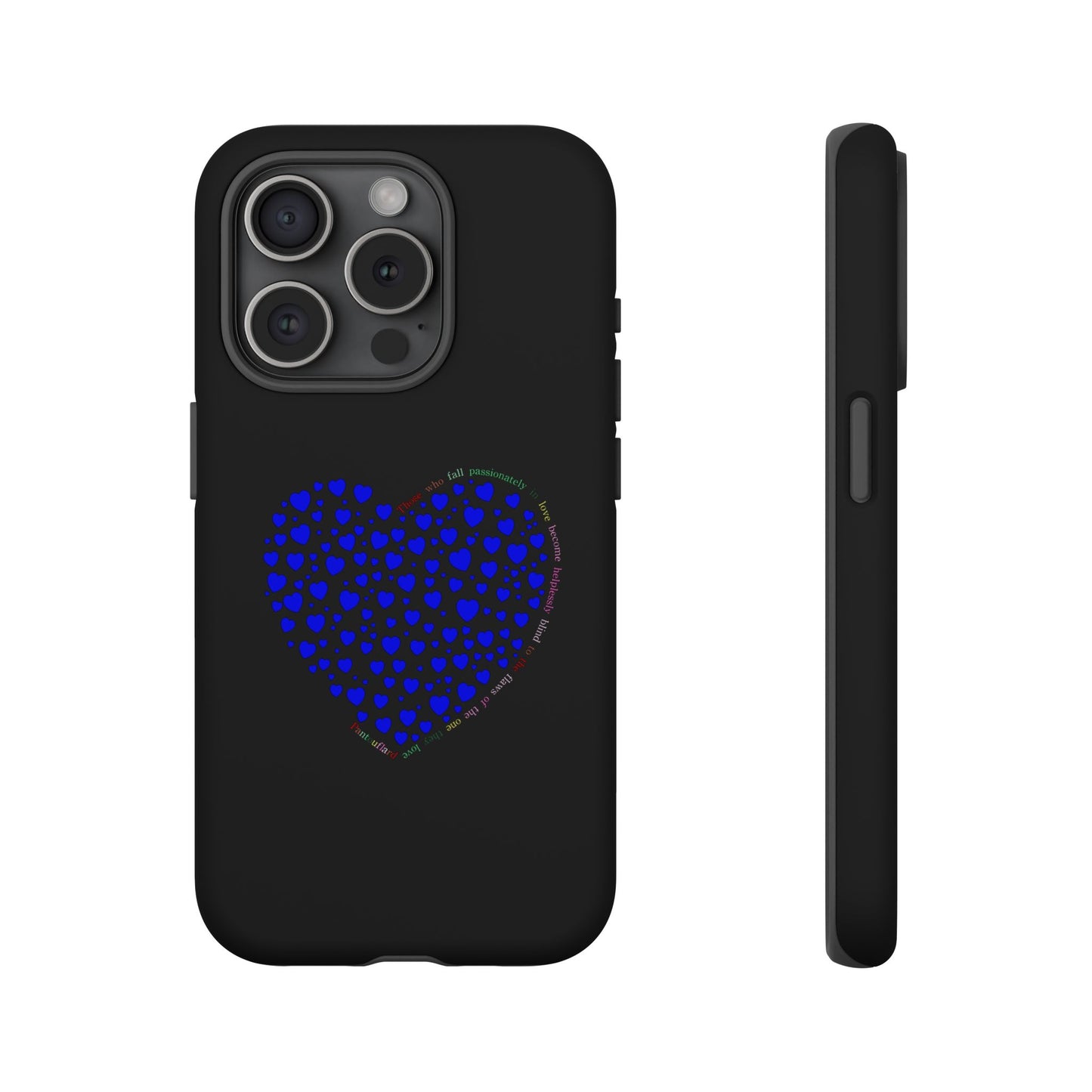 Fundas de corazón azul para teléfonos iPhone, Galaxy, Google Pixel (54 tipos)