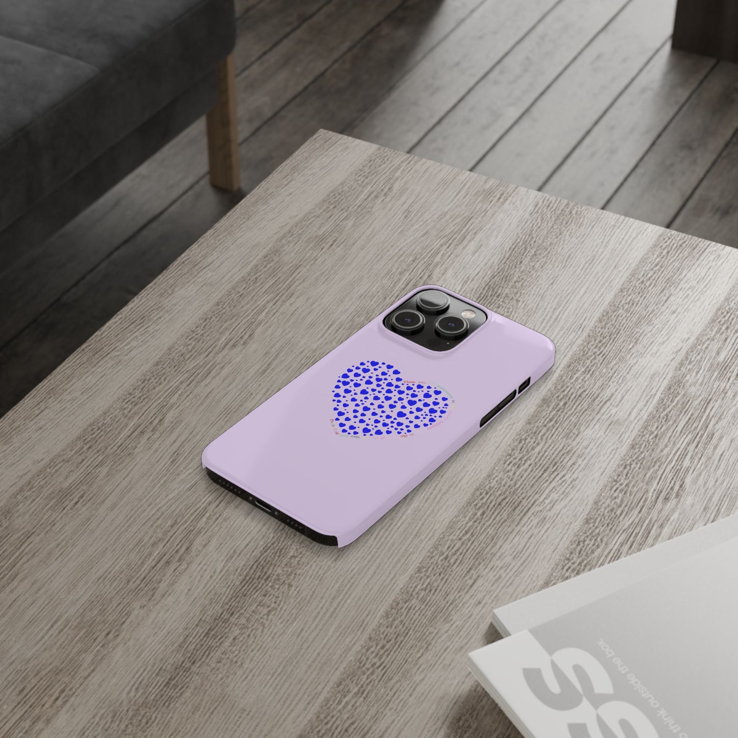 Funda delgada para iPhone Blue Heart