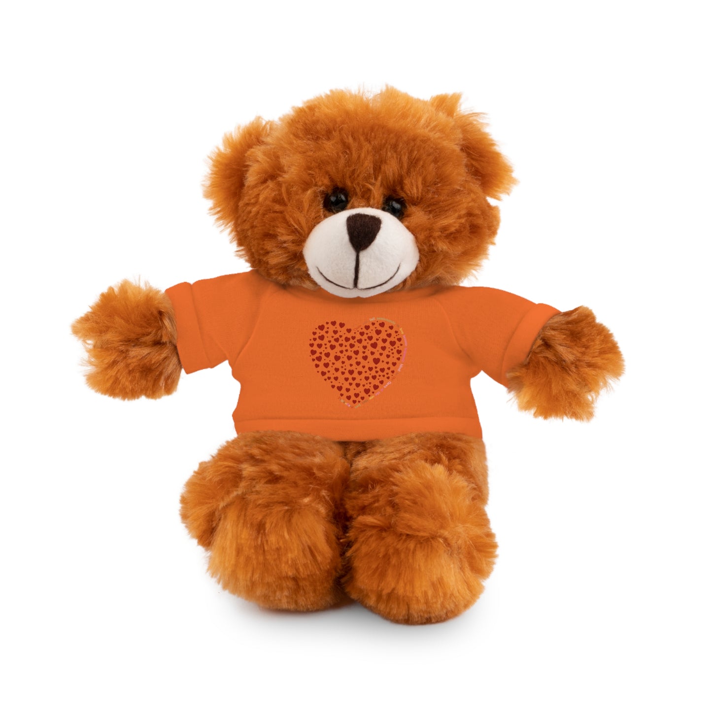 Personalized Stuffed Animal with Red Heart T-Shirt
