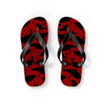 Unisex Red Black Shark Silhouette Pattern EVA Polyester Flip Flops